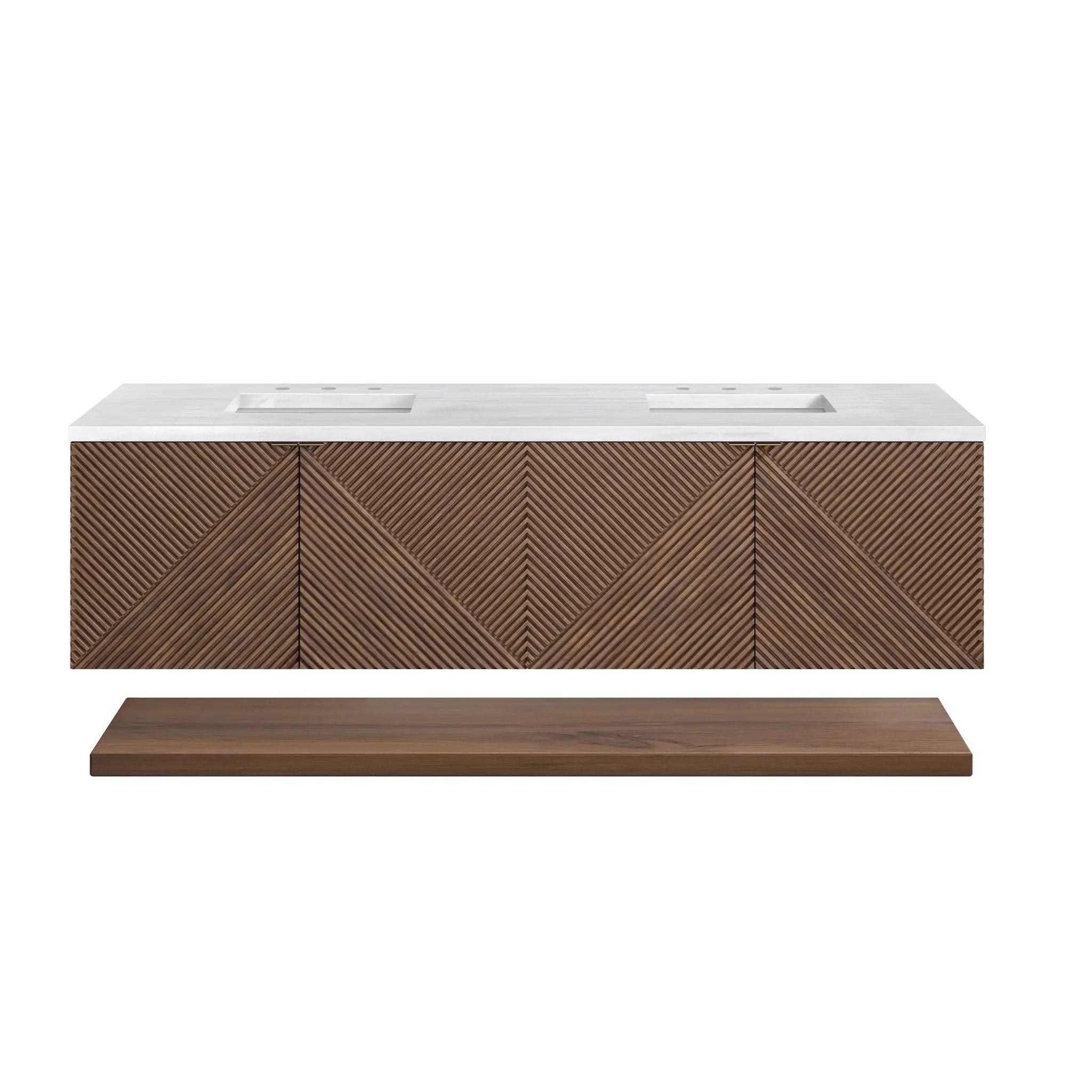 James Martin Marcello 72" Double Vanity Set - Chestnut by James Martin Vanities