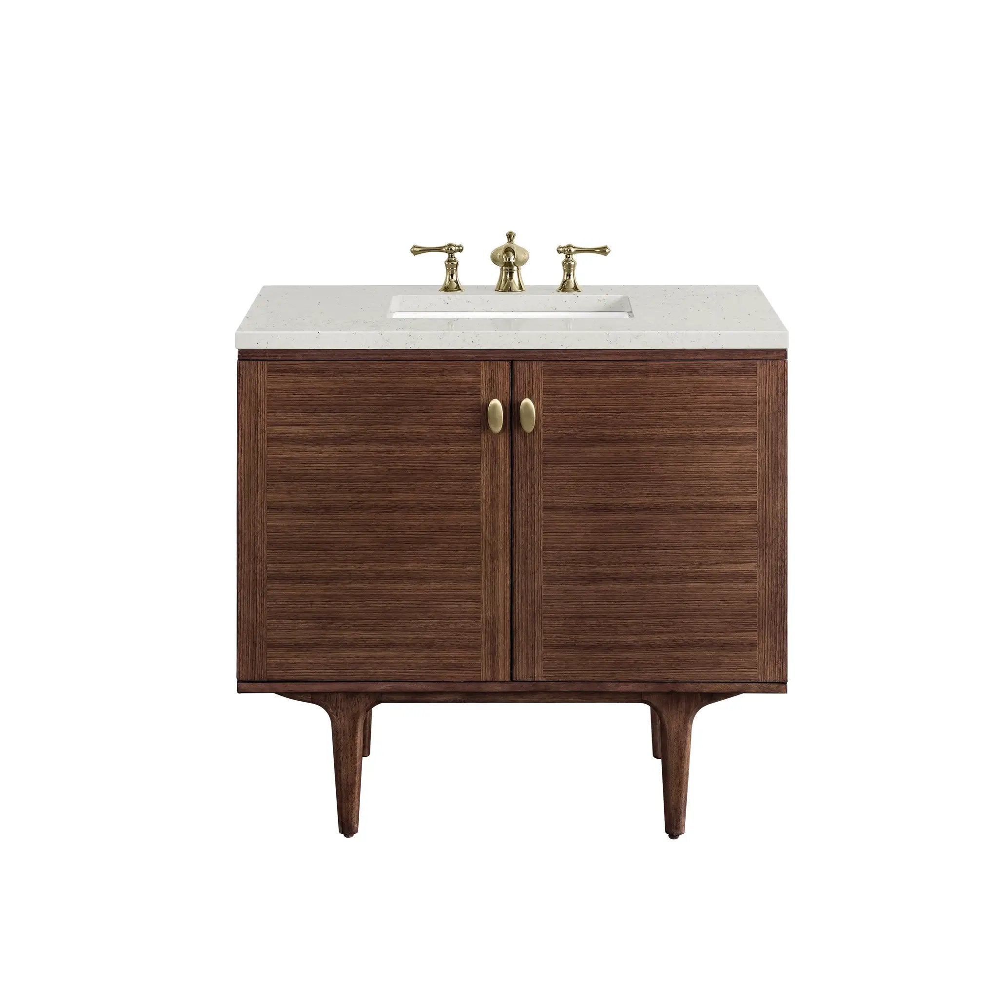 James Martin Amberly 36" Single Vanity Set - Mid-Century Walnut by James Martin Vanities