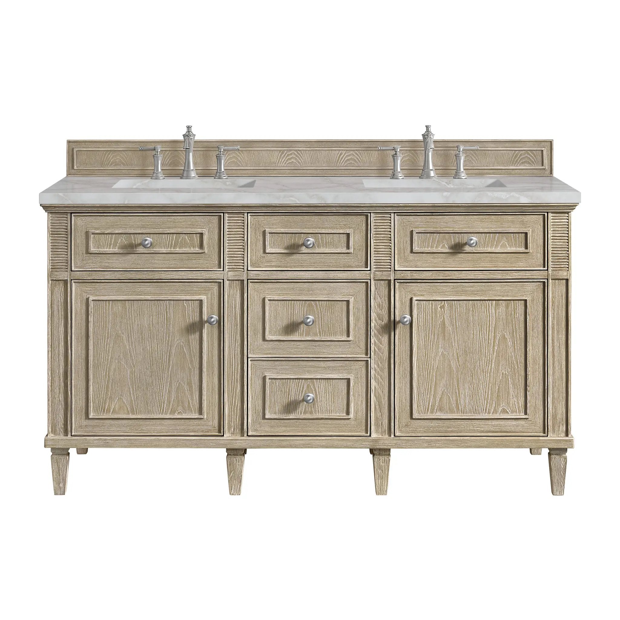 James Martin Lorelai 60" Double Vanity Set - Whitewashed Oak by James Martin Vanities