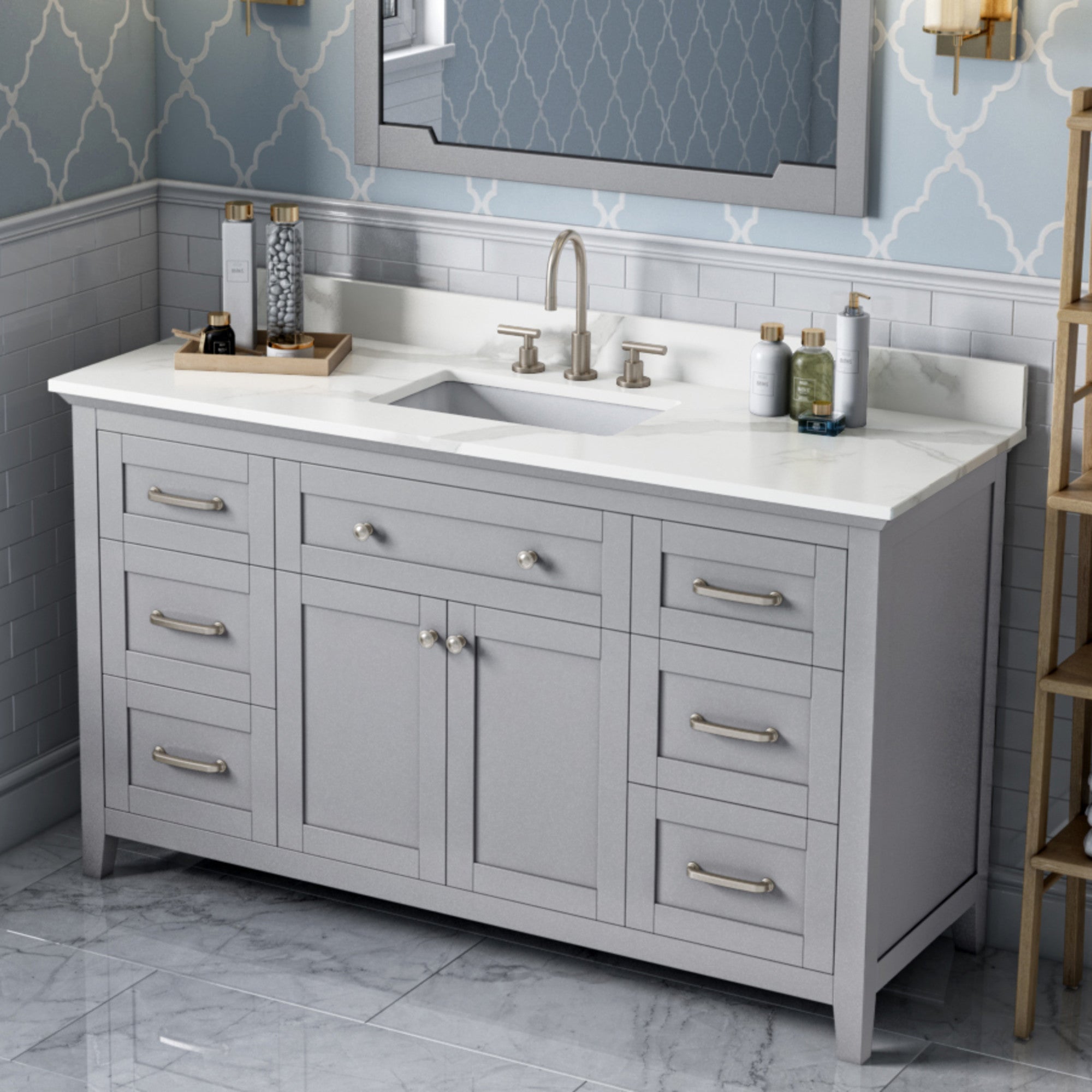 grey vanity