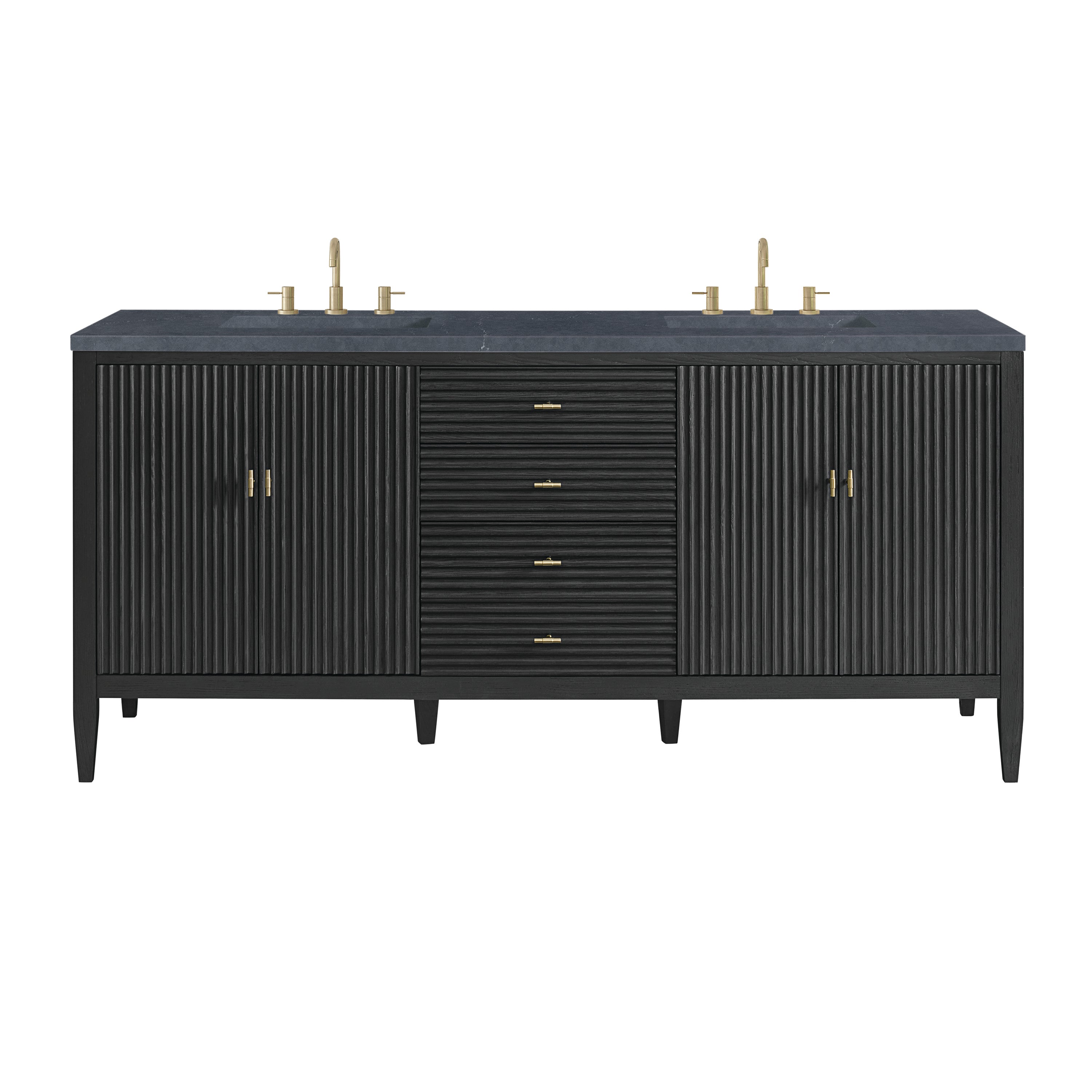 James Martin Vanities Myrrin 72" Double Vanity - Carbon Oak