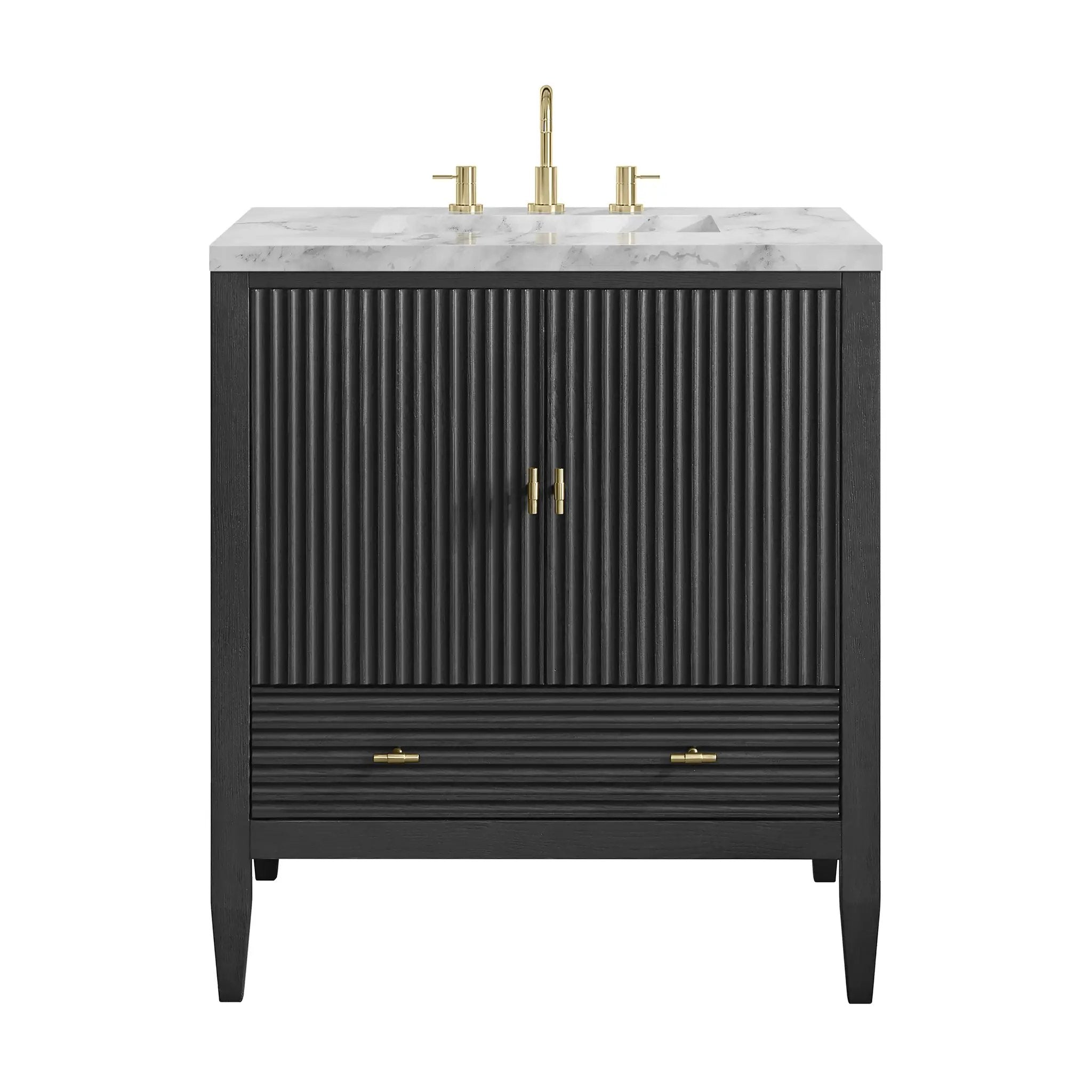 James Martin Myrrin 30" Single Vanity Set - Carbon Oak by James Martin Vanities
