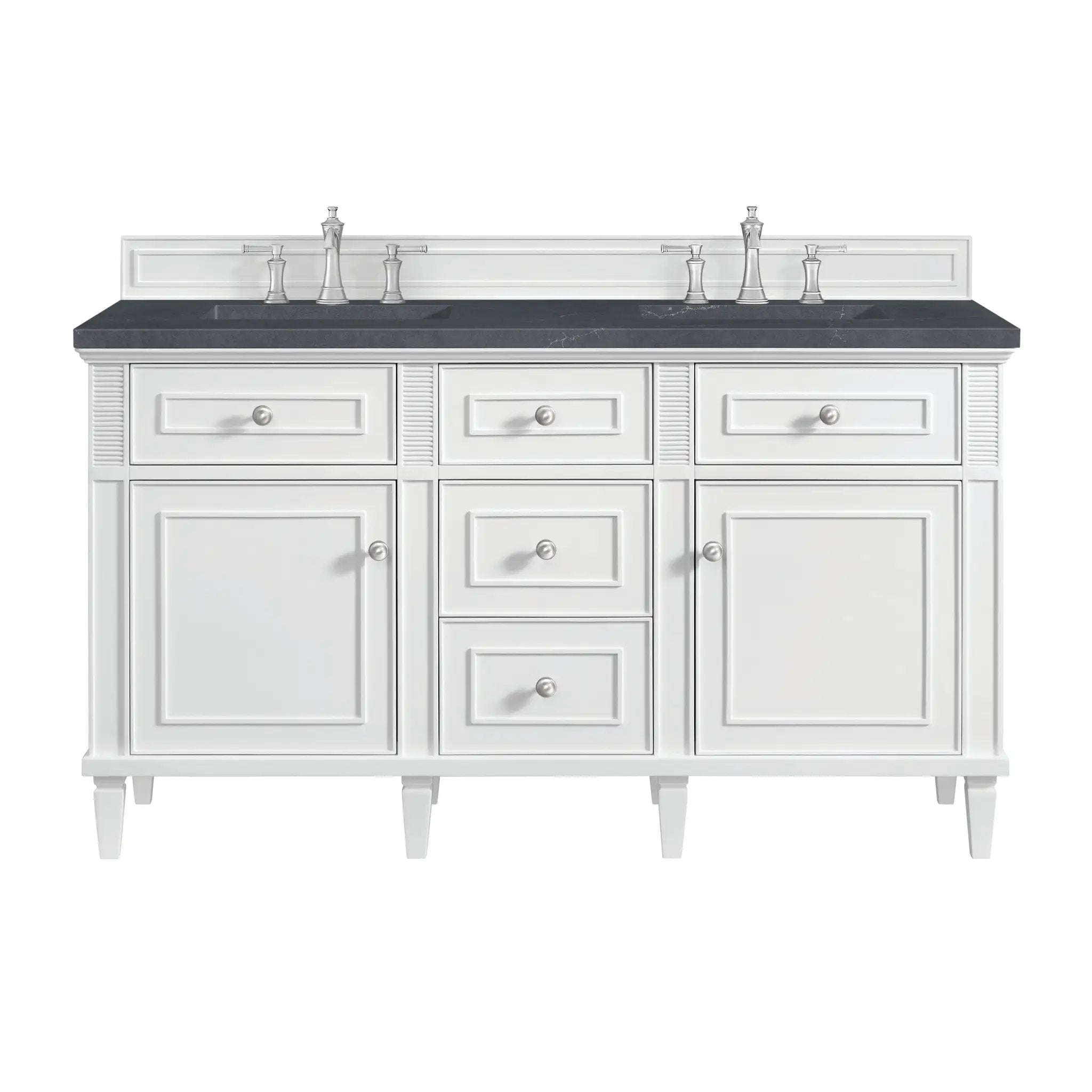 James Martin Lorelai 60" Double Vanity Set - Bright White by James Martin Vanities