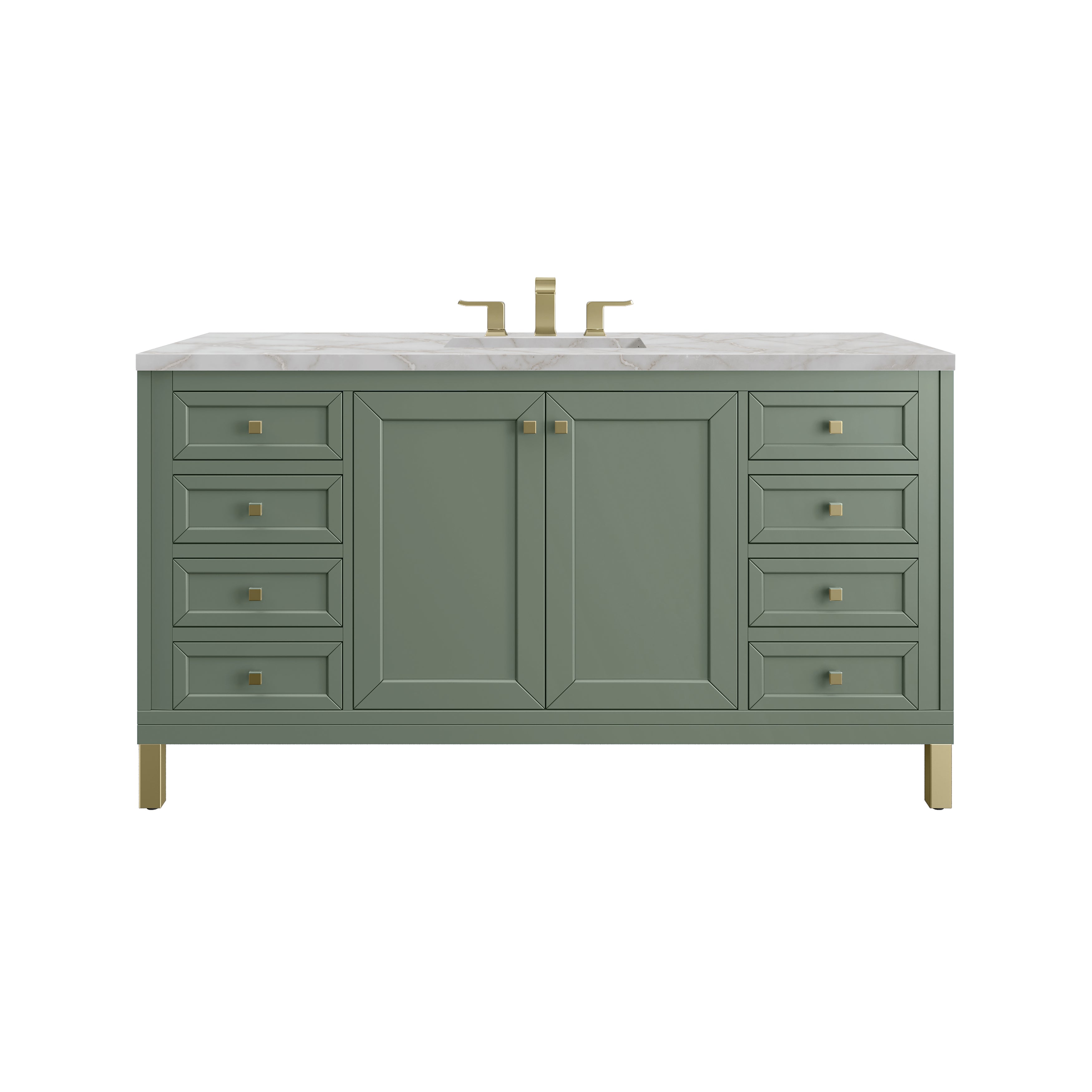 James Martin Vanities Chicago 60" Single Vanity - Smokey Celadon