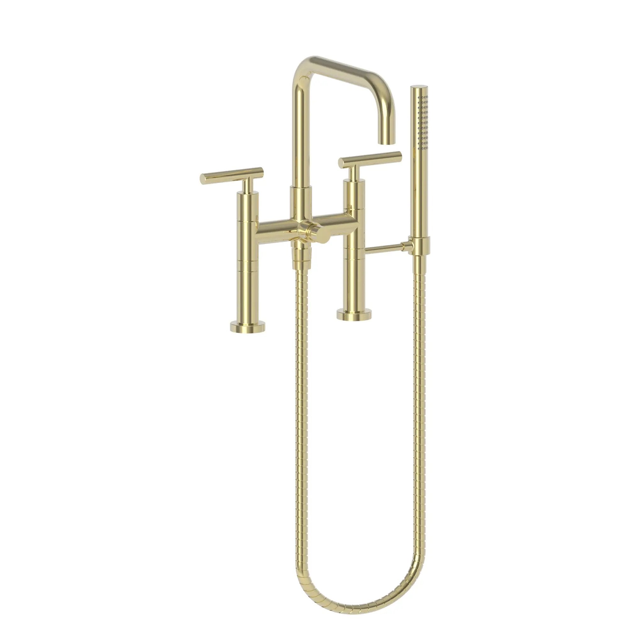 Newport Brass East Square Exposed Tub & Hand Shower Set - Deck Mount by Newport Brass