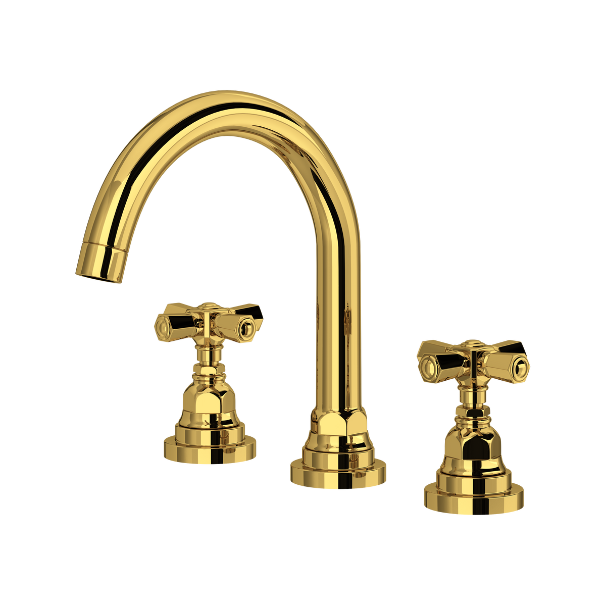 Rohl San Giovanni Widespread Lavatory Faucet with C-Spout by Rohl