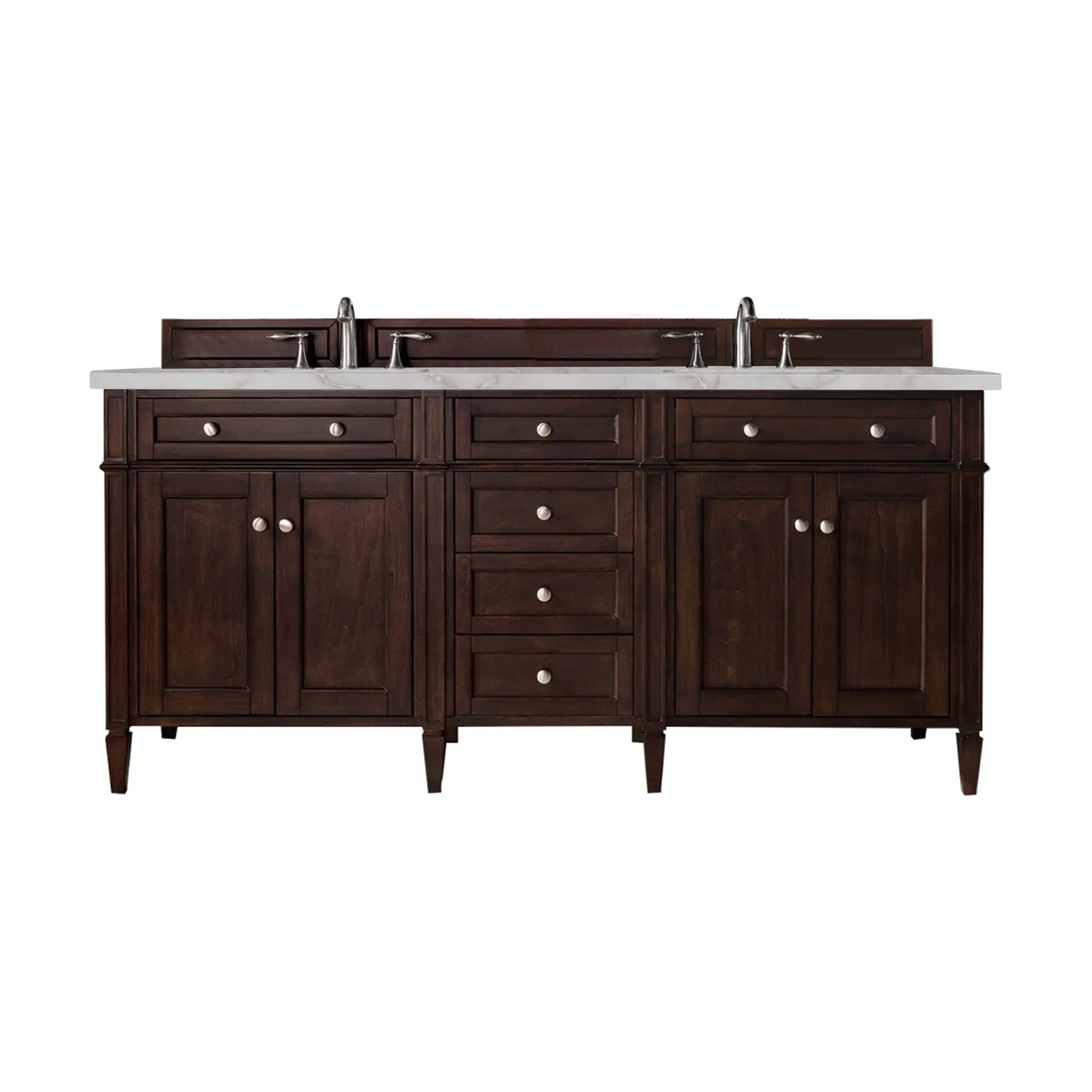 James Martin Brittany 72" Double Vanity Set - Burnished Mahogany by James Martin Vanities