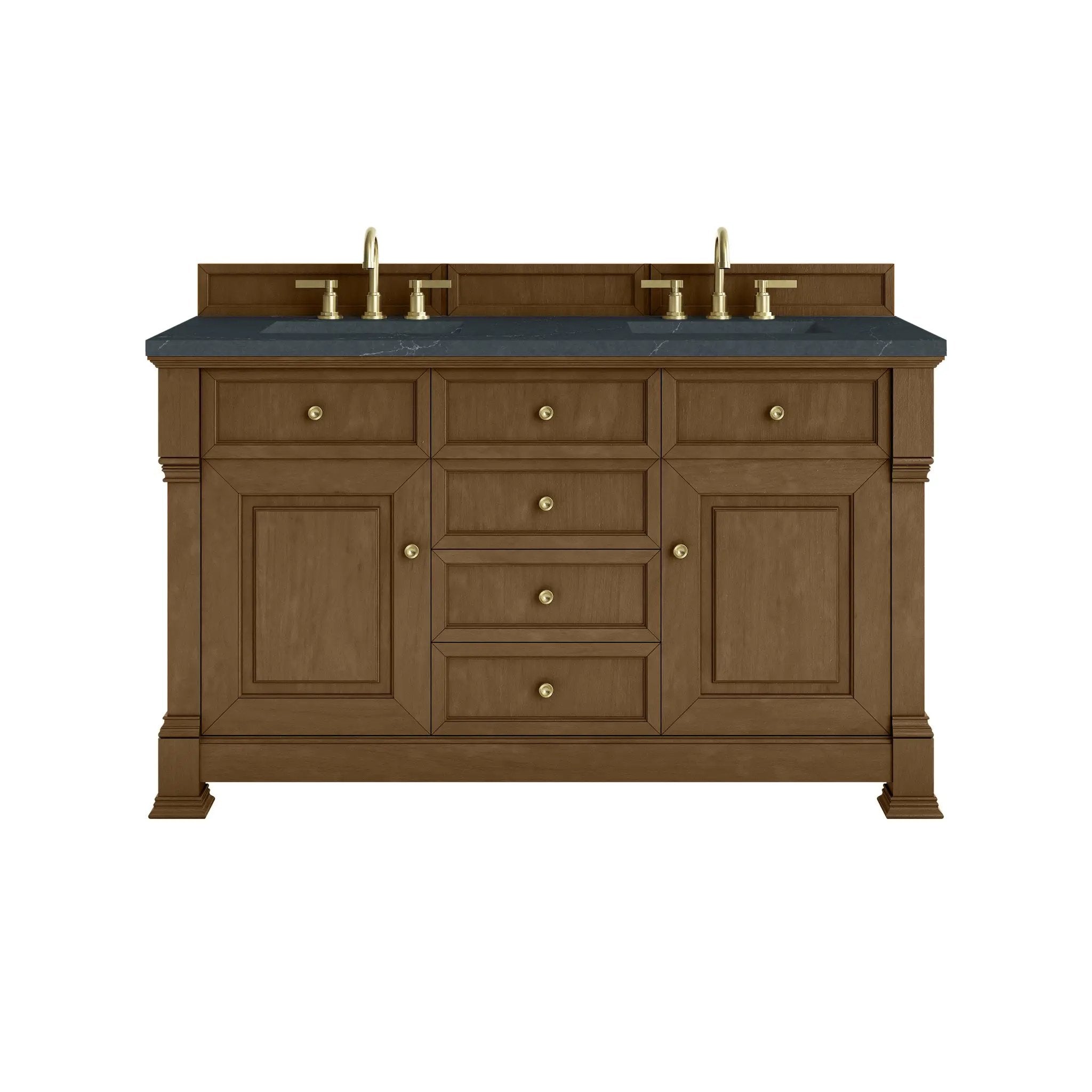 James Martin Brookfield 60" Double Vanity Set - Honey Oak by James Martin Vanities