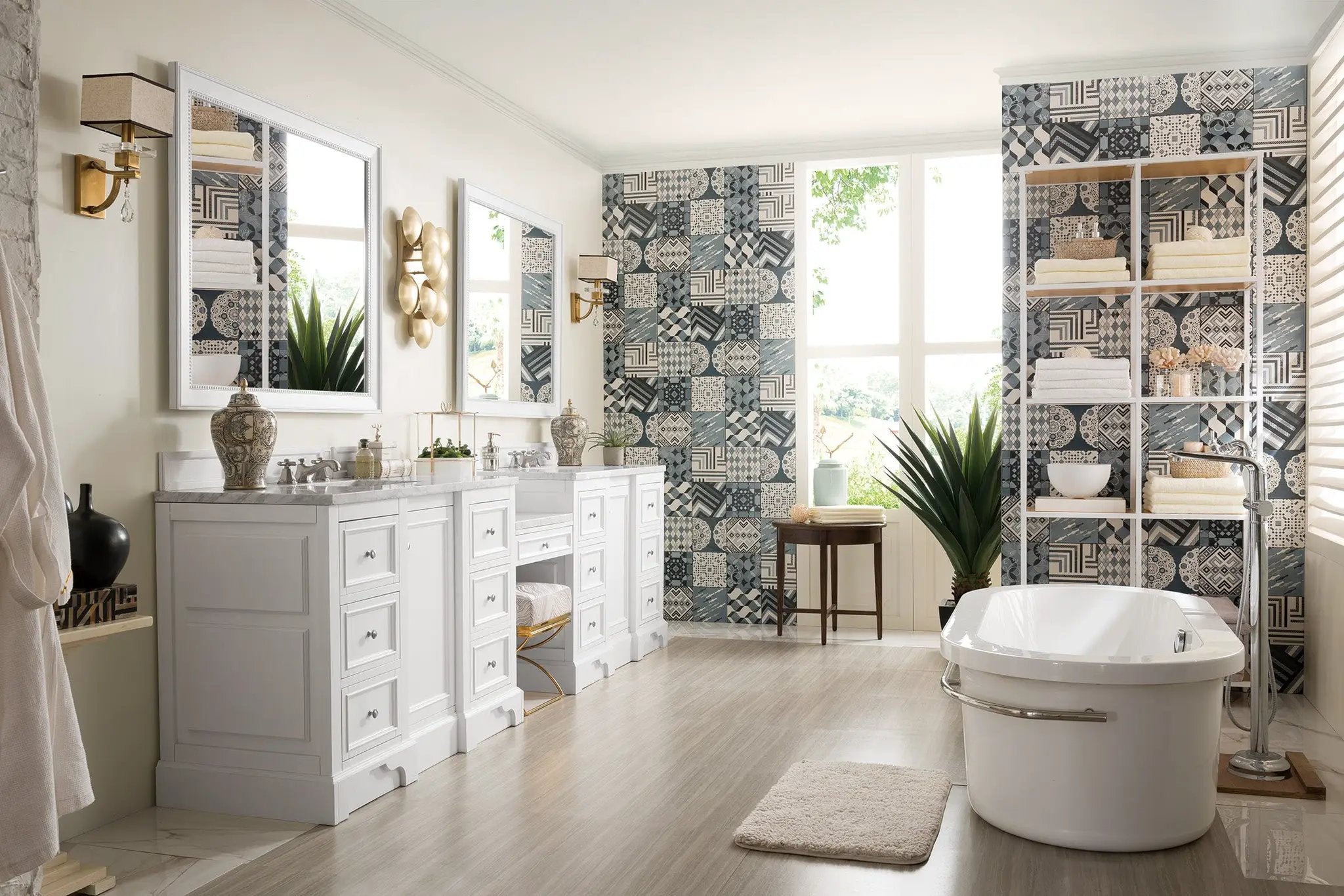bright white vanity