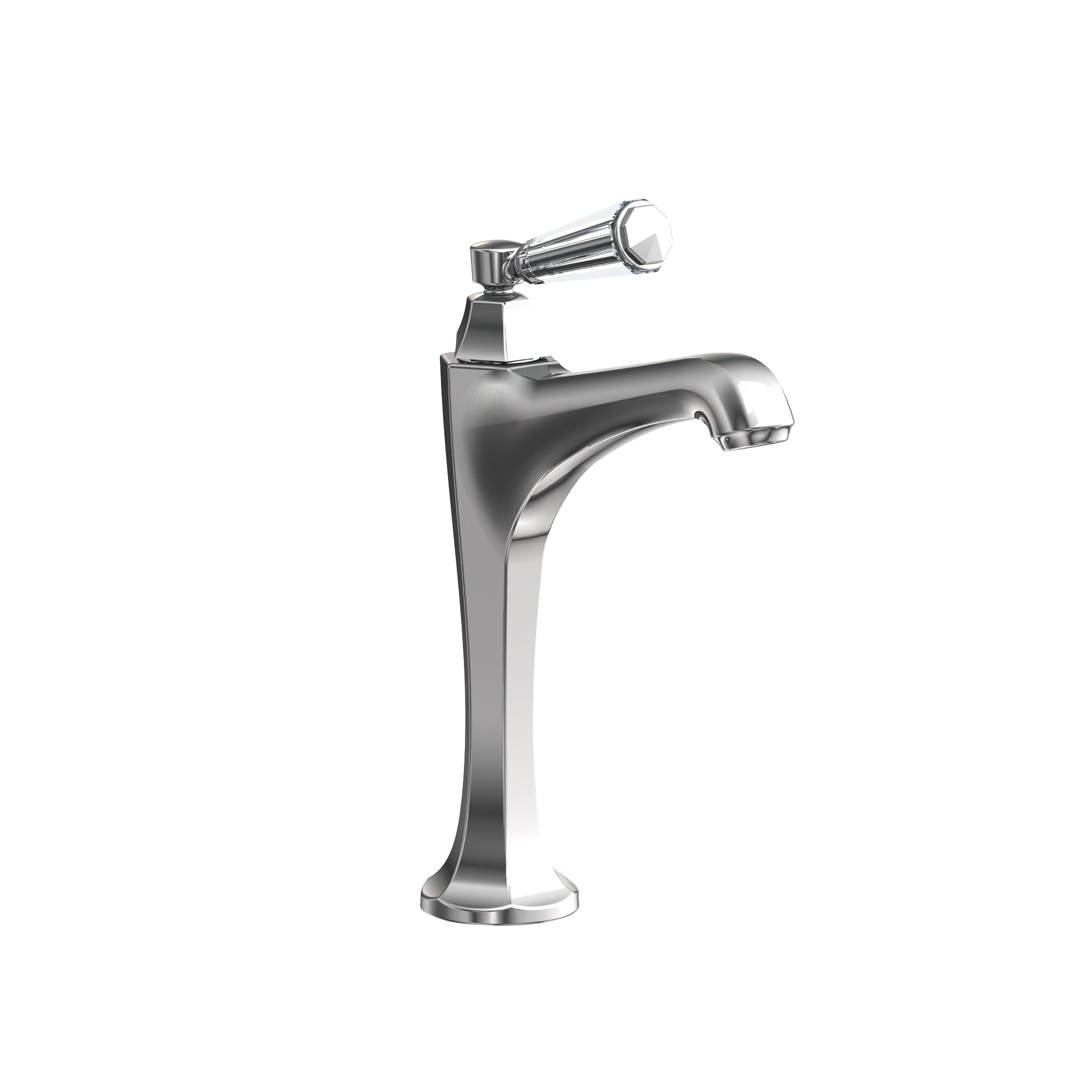 polished chrome vessel faucet