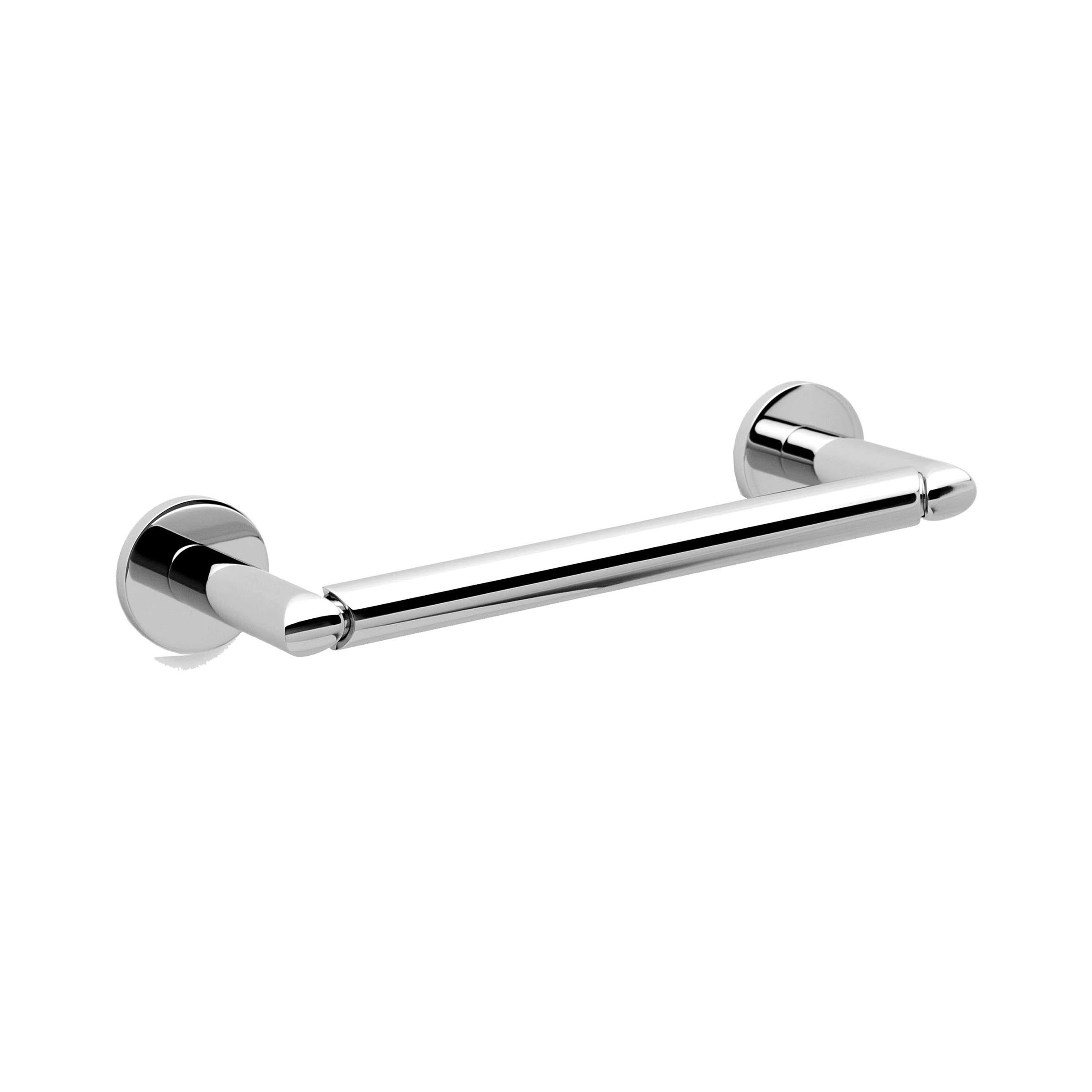 polished chrome towel bar