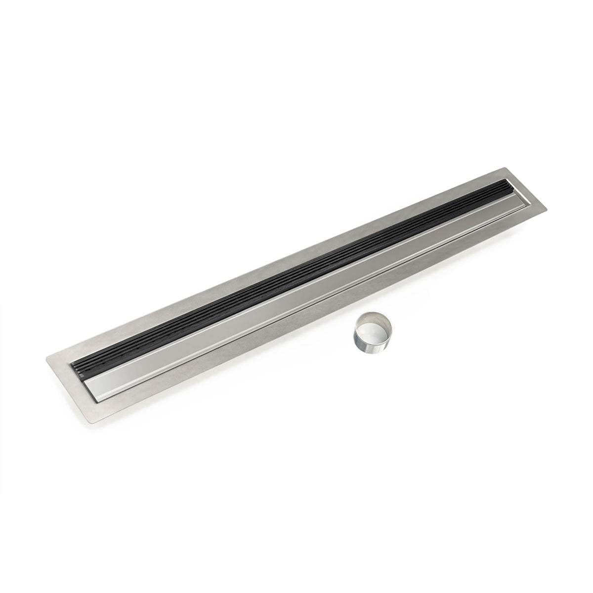 Infinity Drain 32" FCB Series Double Waterproofing Linear Drain Kit with 1" Wedge Wire Grate