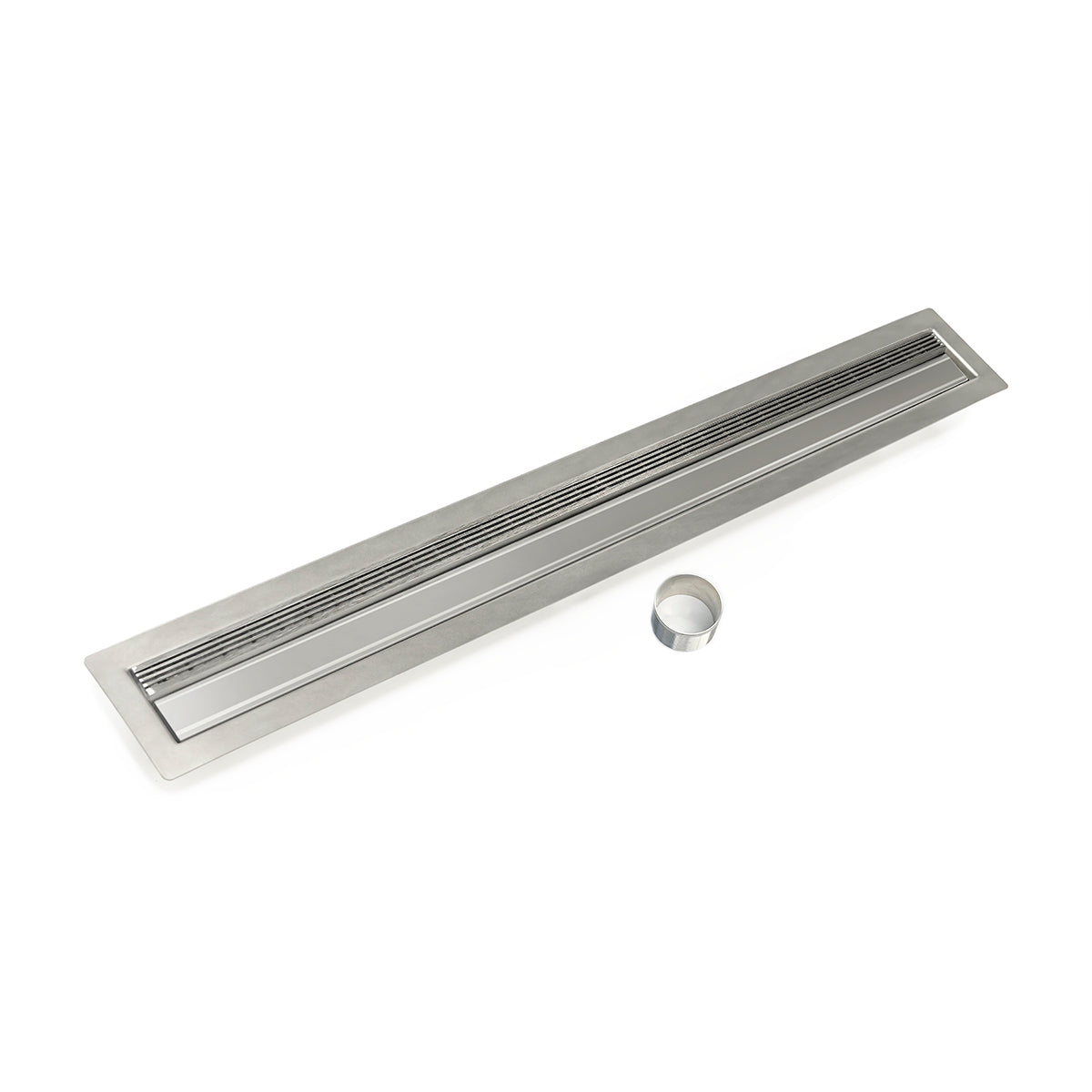 Infinity Drain 48" FCB Series Double Waterproofing Linear Drain Kit with 1" Wedge Wire Grate