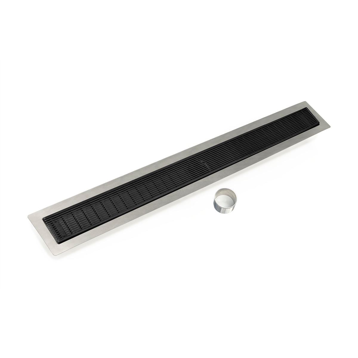 Infinity Drain 48" FCB Series Double Waterproofing Linear Drain Kit with 2 1/2" Wedge Wire Grate