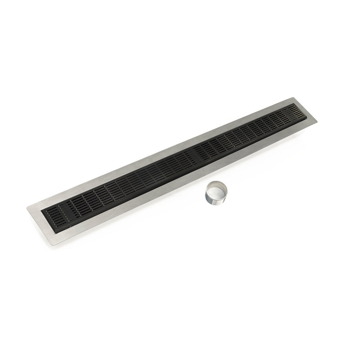 Infinity Drain 24" FCB Series Double Waterproofing Linear Drain Kit with 2 1/2" Perforated Slotted Grate