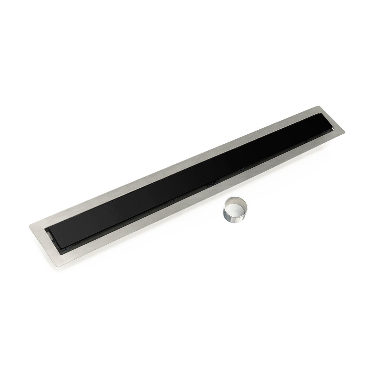Infinity Drain 24" FCB Series Double Waterproofing Linear Drain Kit with 2 1/2" Solid Grate