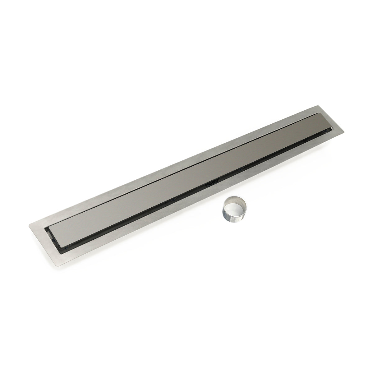 Infinity Drain 24" FCB Series Double Waterproofing Linear Drain Kit with 2 1/2" Solid Grate