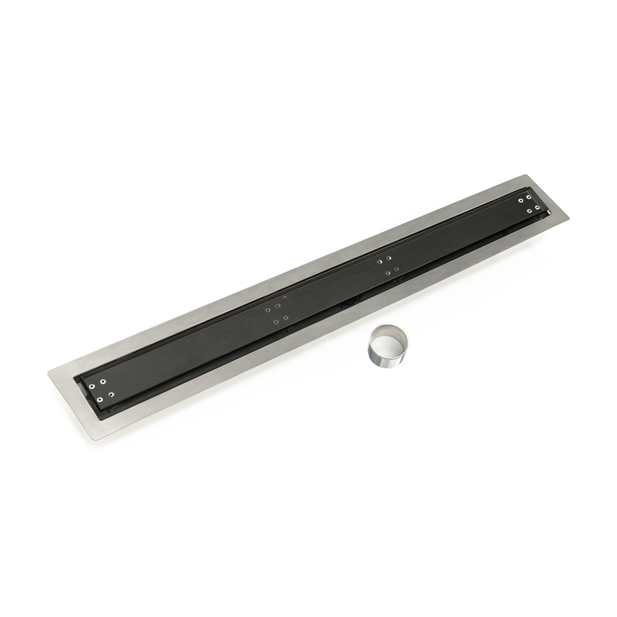 Infinity Drain 48" FCB Series Double Waterproofing Linear Drain Kit with Tile Insert Frame