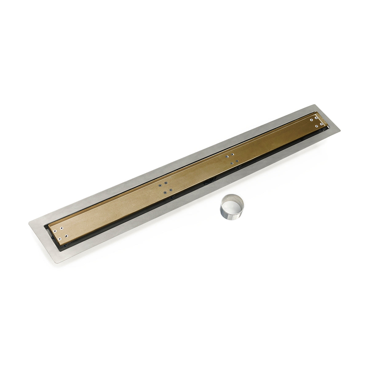 Infinity Drain 32" FCB Series Double Waterproofing Linear Drain Kit with Tile Insert Frame