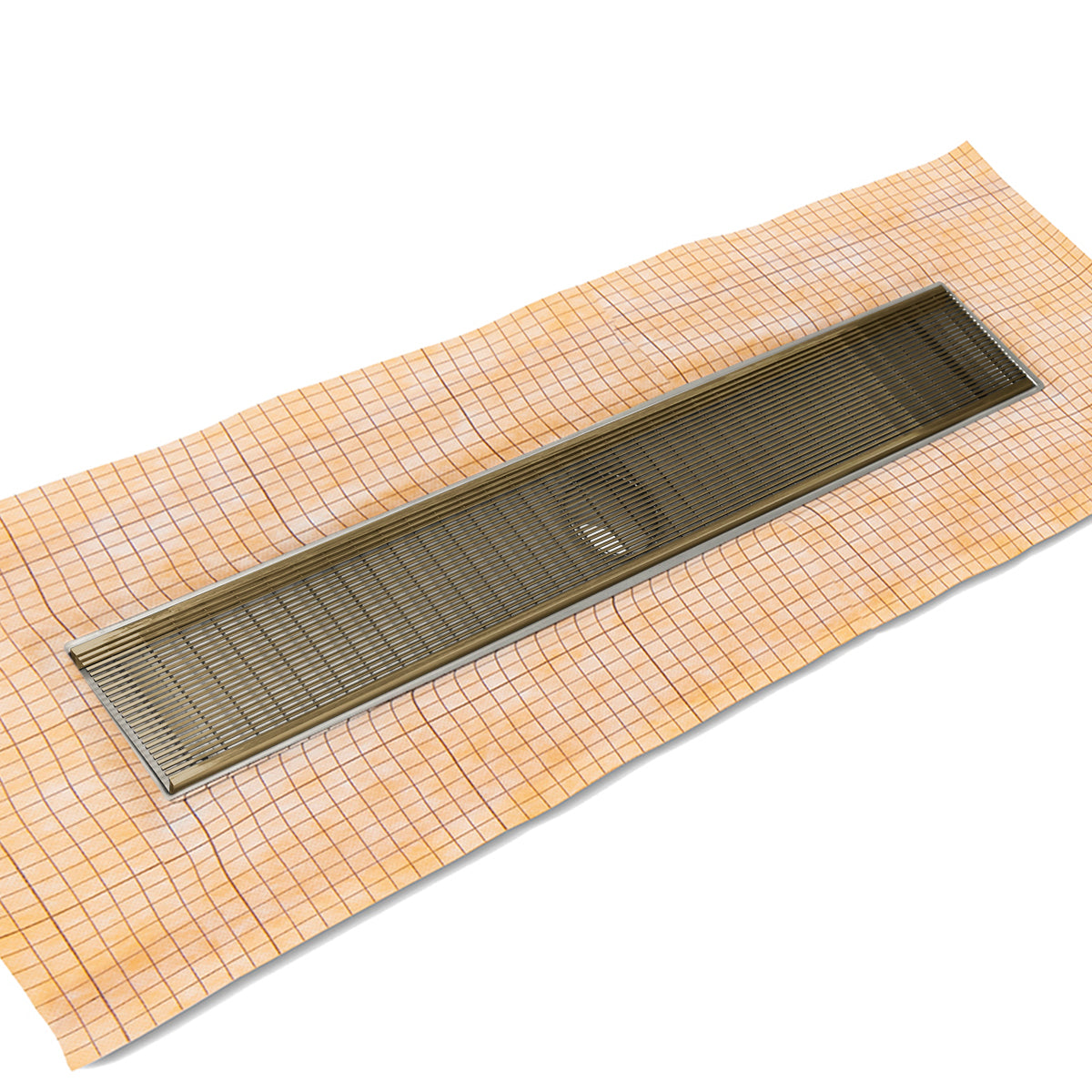 Infinity Drain 36" FCS Series Schluter-Kerdi - Fixed Flange Linear Drain Kit with 5" Wedge Wire Grate
