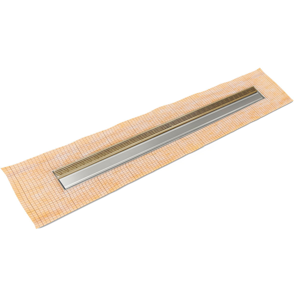 Infinity Drain 36" FCS Series Schluter-Kerdi - Fixed Flange Linear Drain Kit with 1" Wedge Wire Grate