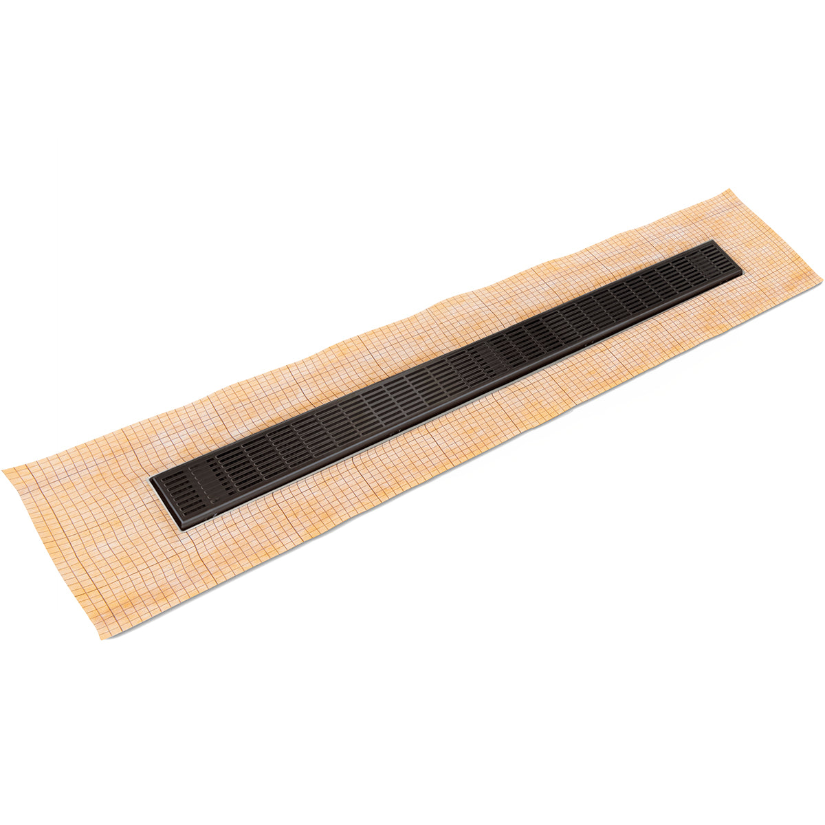 Infinity Drain 48" FCS Series Schluter-Kerdi - Fixed Flange Linear Drain Kit with 2 1/2" Perforated Slotted Grate