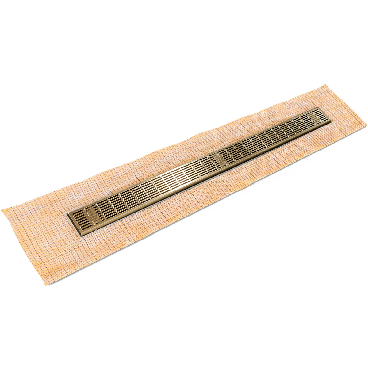 Infinity Drain 24" FCS Series Schluter-Kerdi - Fixed Flange Linear Drain Kit with 2 1/2" Perforated Slotted Grate