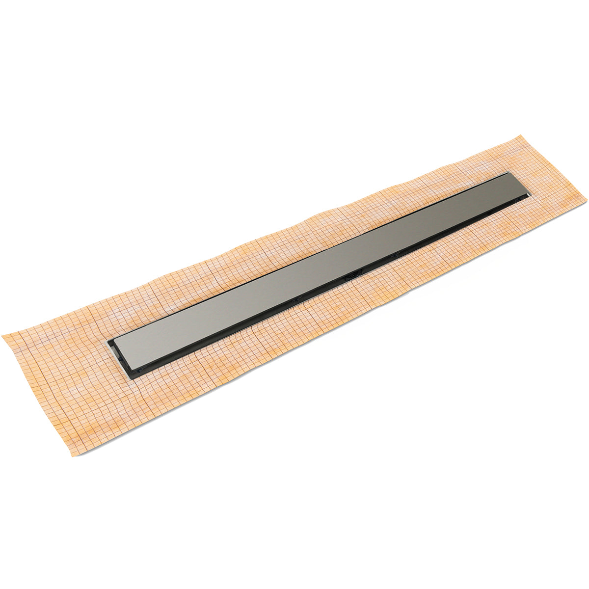 Infinity Drain 24" FCS Series Schluter-Kerdi - Fixed Flange Linear Drain Kit with 2 1/2" Solid Grate