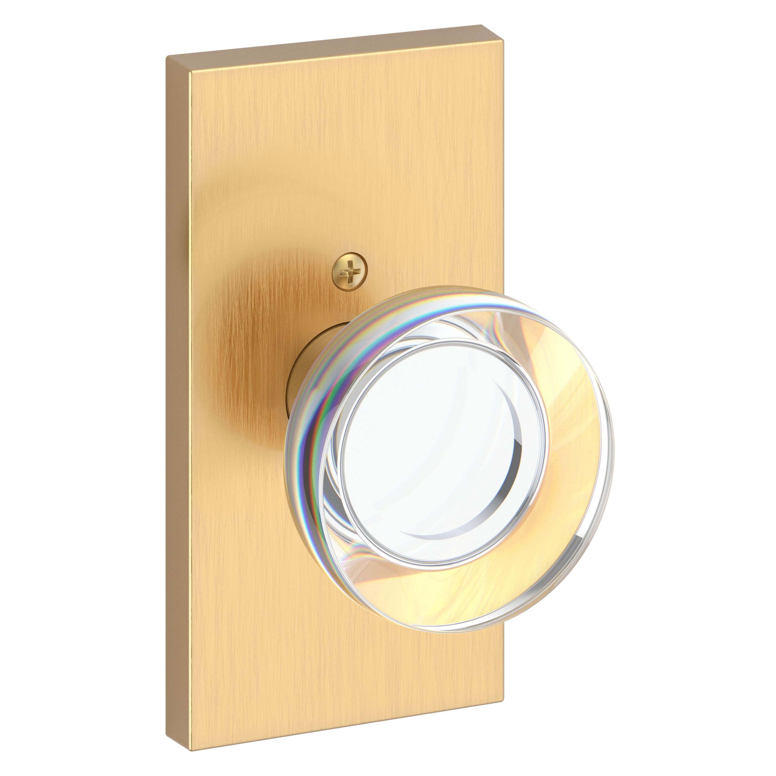satin brass door knob