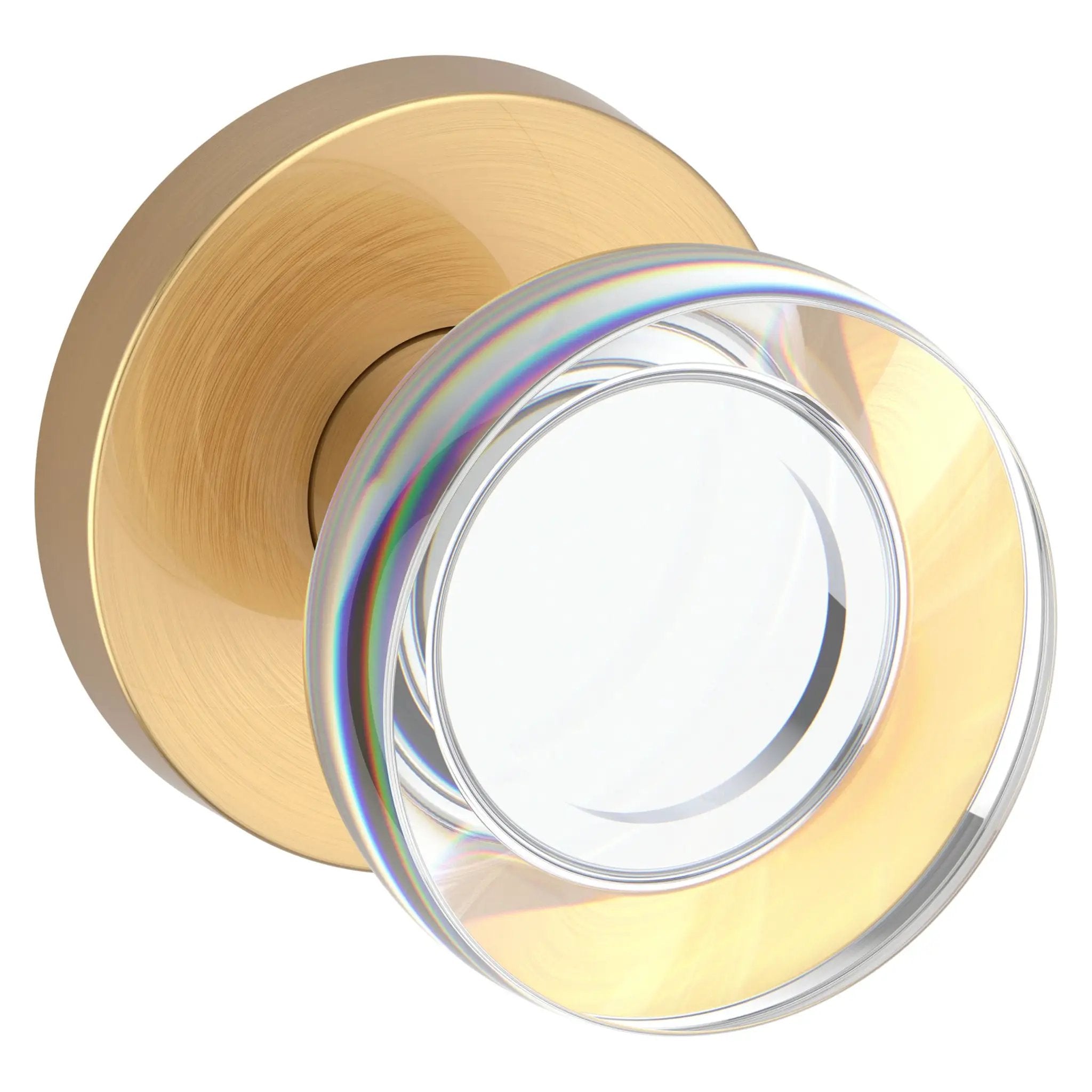 satin brass door knob
