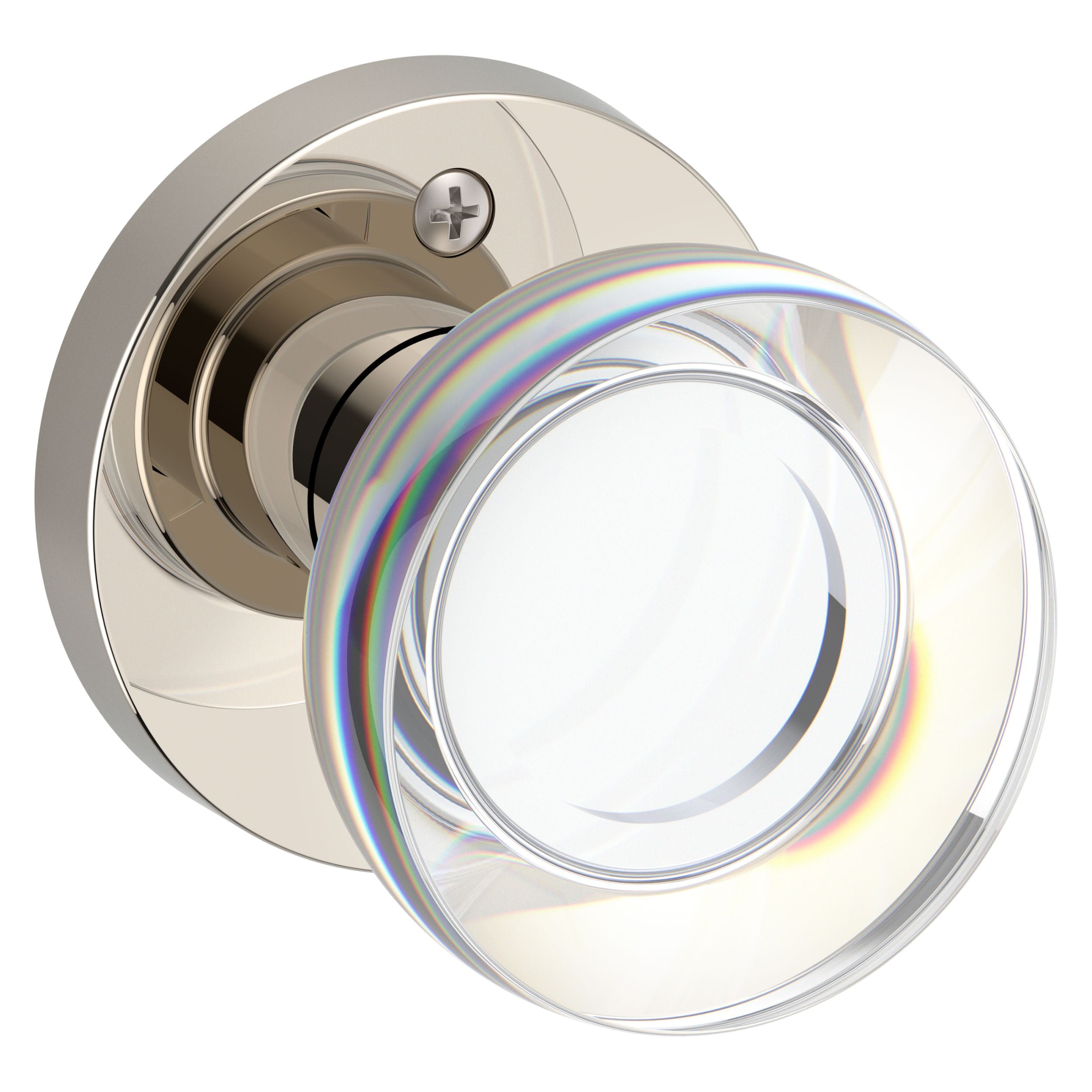 Baldwin Reserve Contemporary Crystal Knob and Round Rose