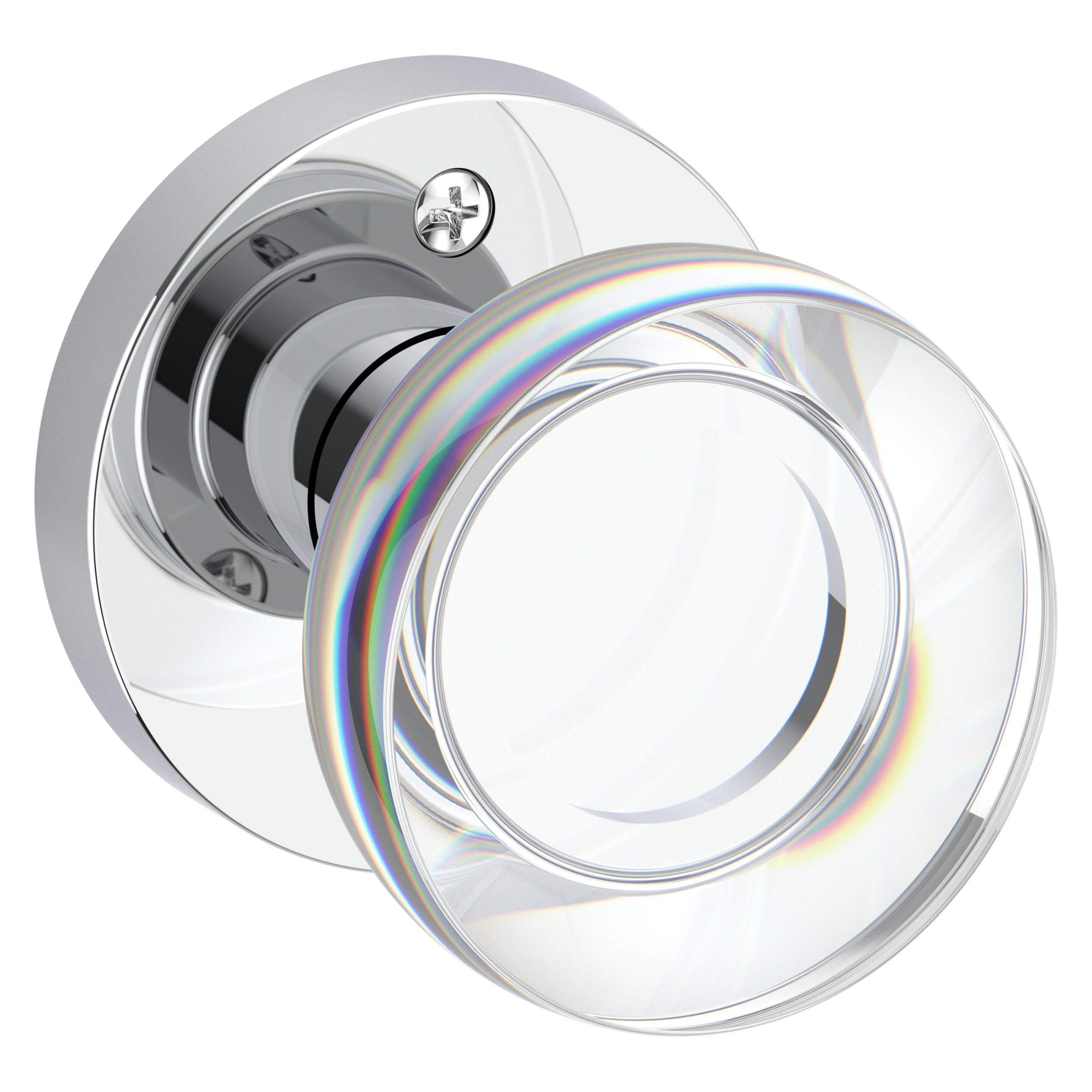 Baldwin Reserve Contemporary Crystal Knob and Round Rose