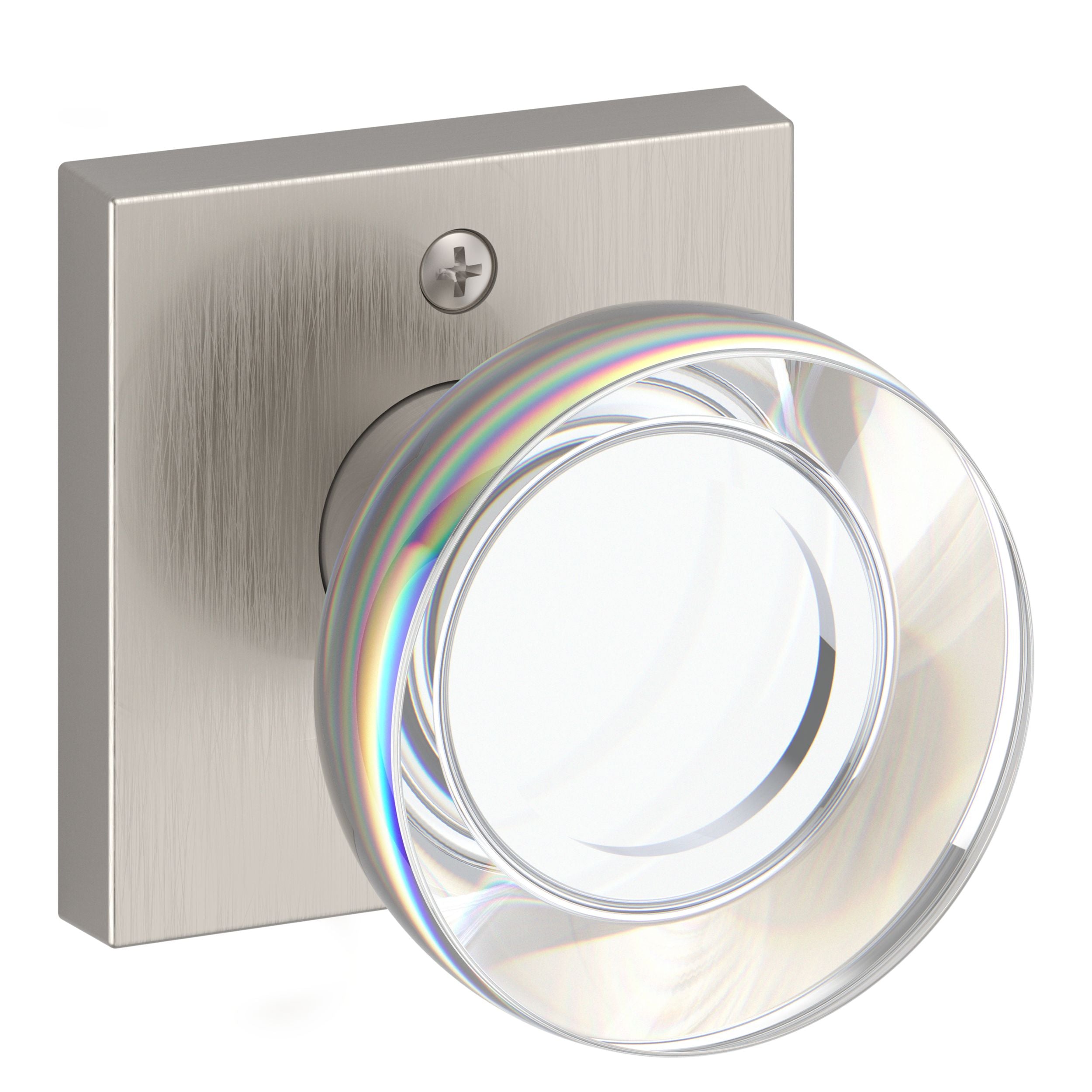 Baldwin Reserve Contemporary Crystal Knob and Square Rose