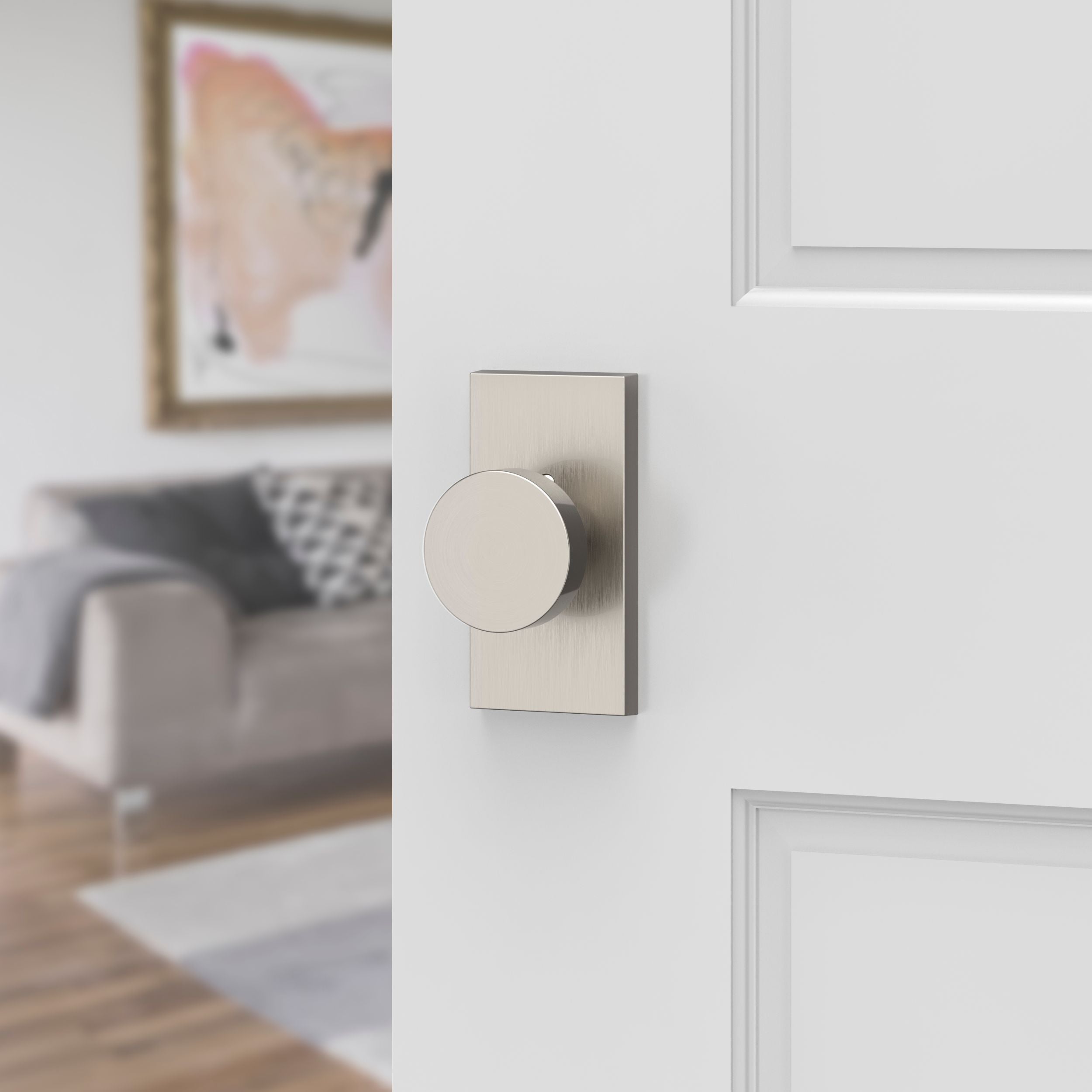 satin nickel door knob