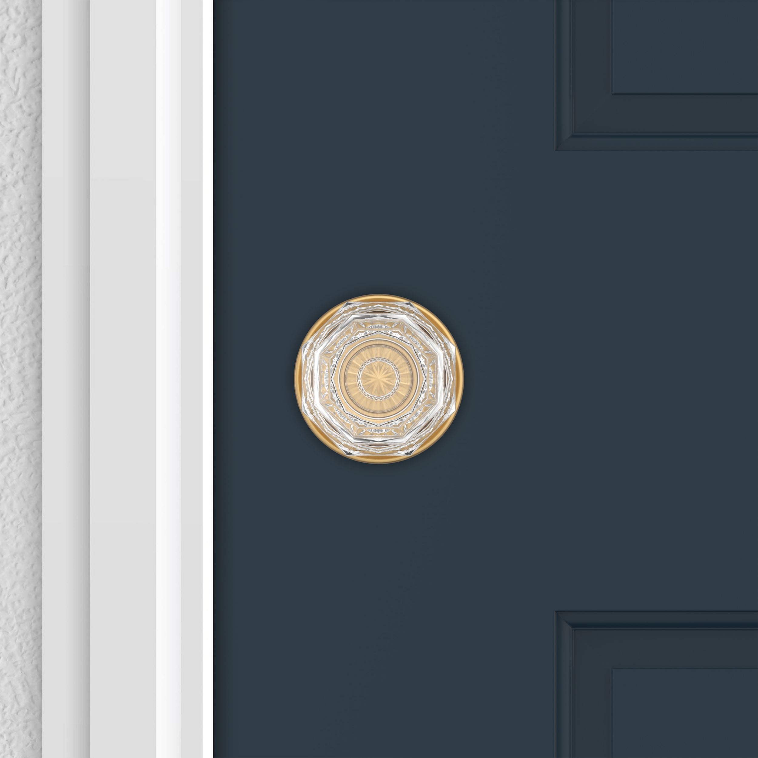 satin brass door knob