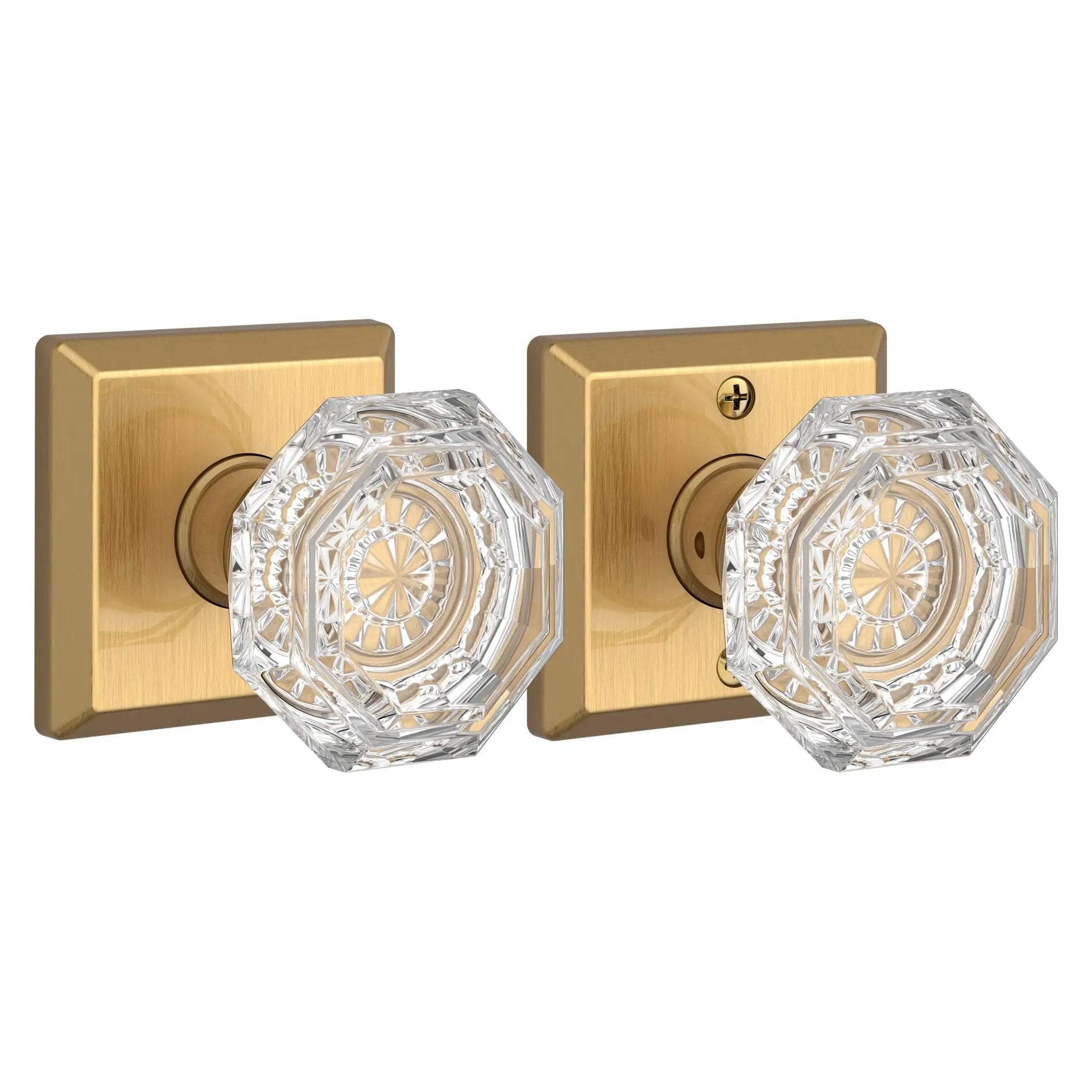 satin brass door knob