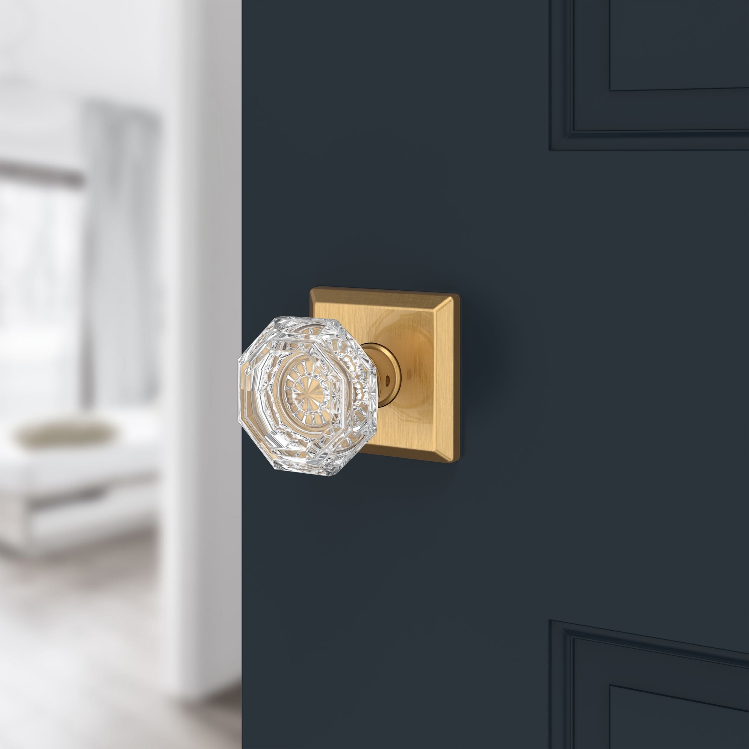 satin brass door knob