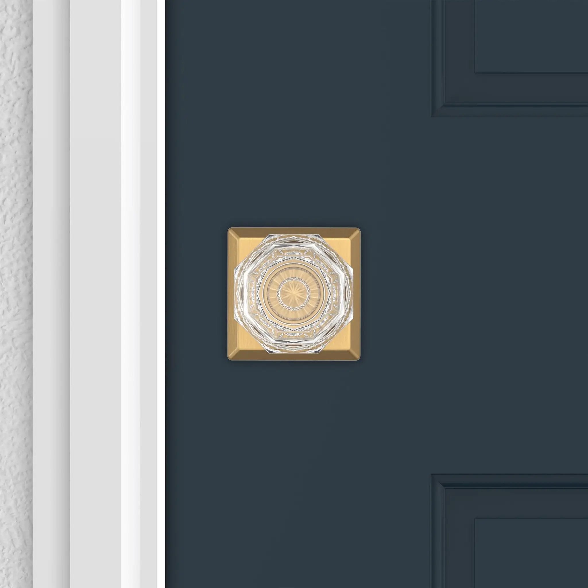 satin brass door knob