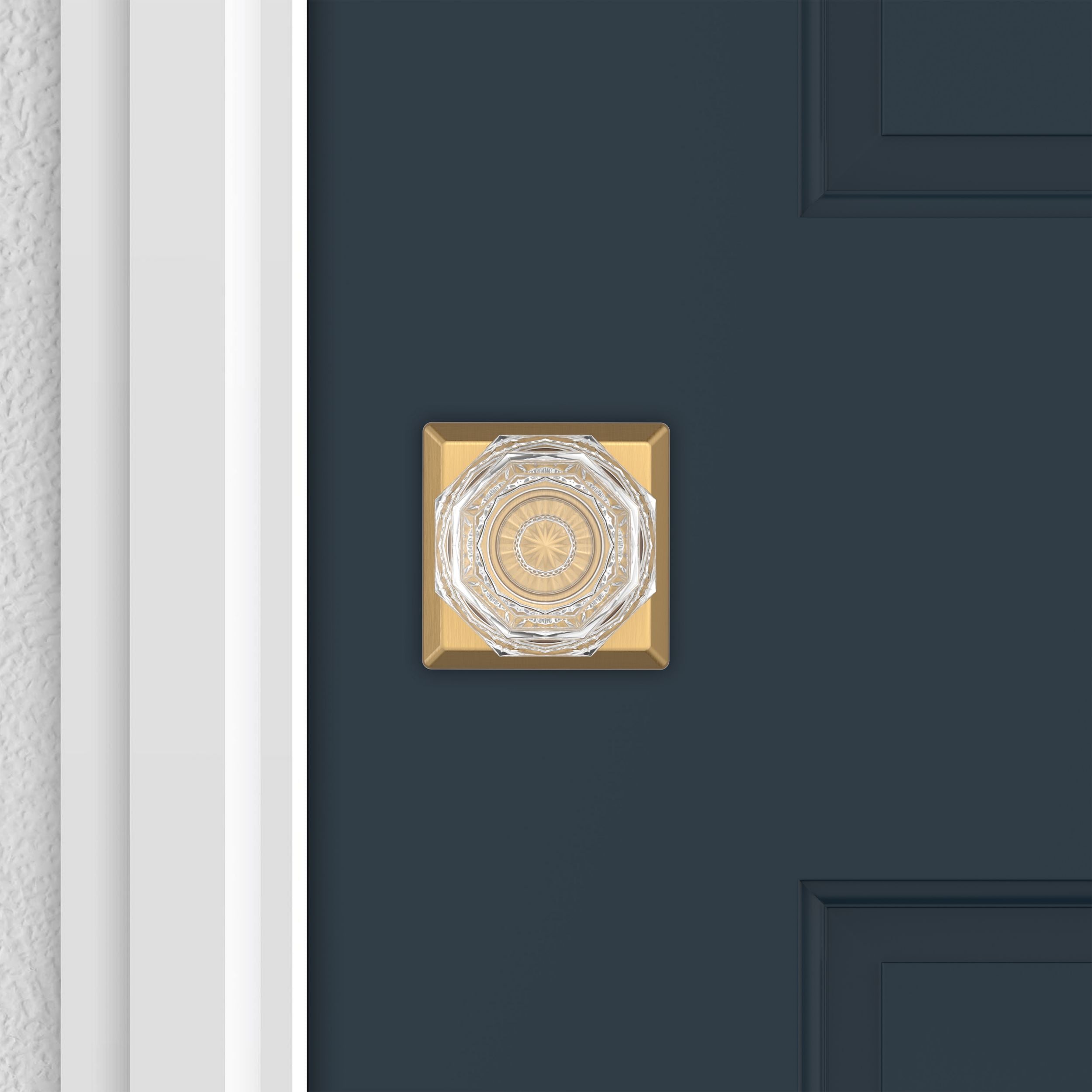 satin brass door knob
