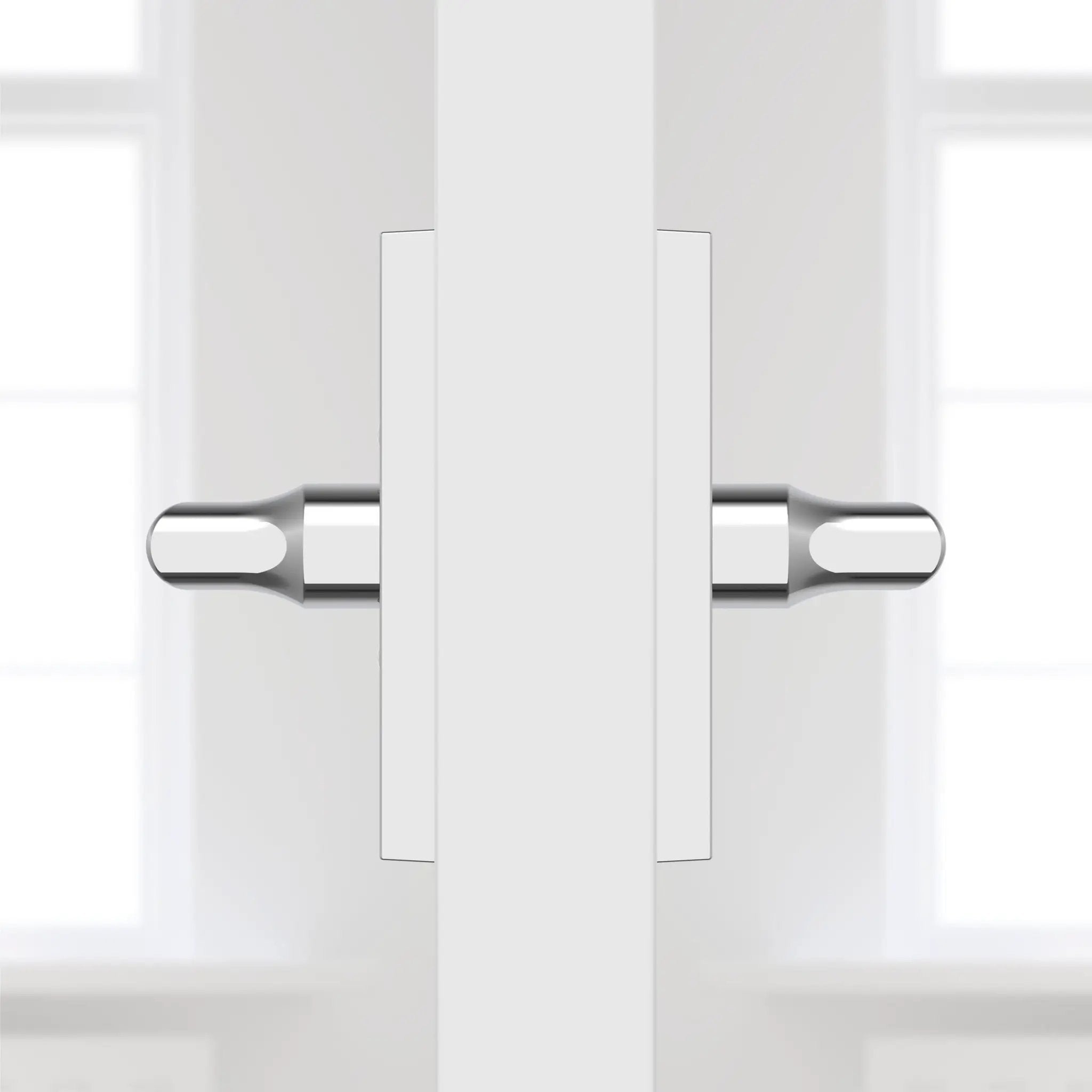 polished chrome door lever