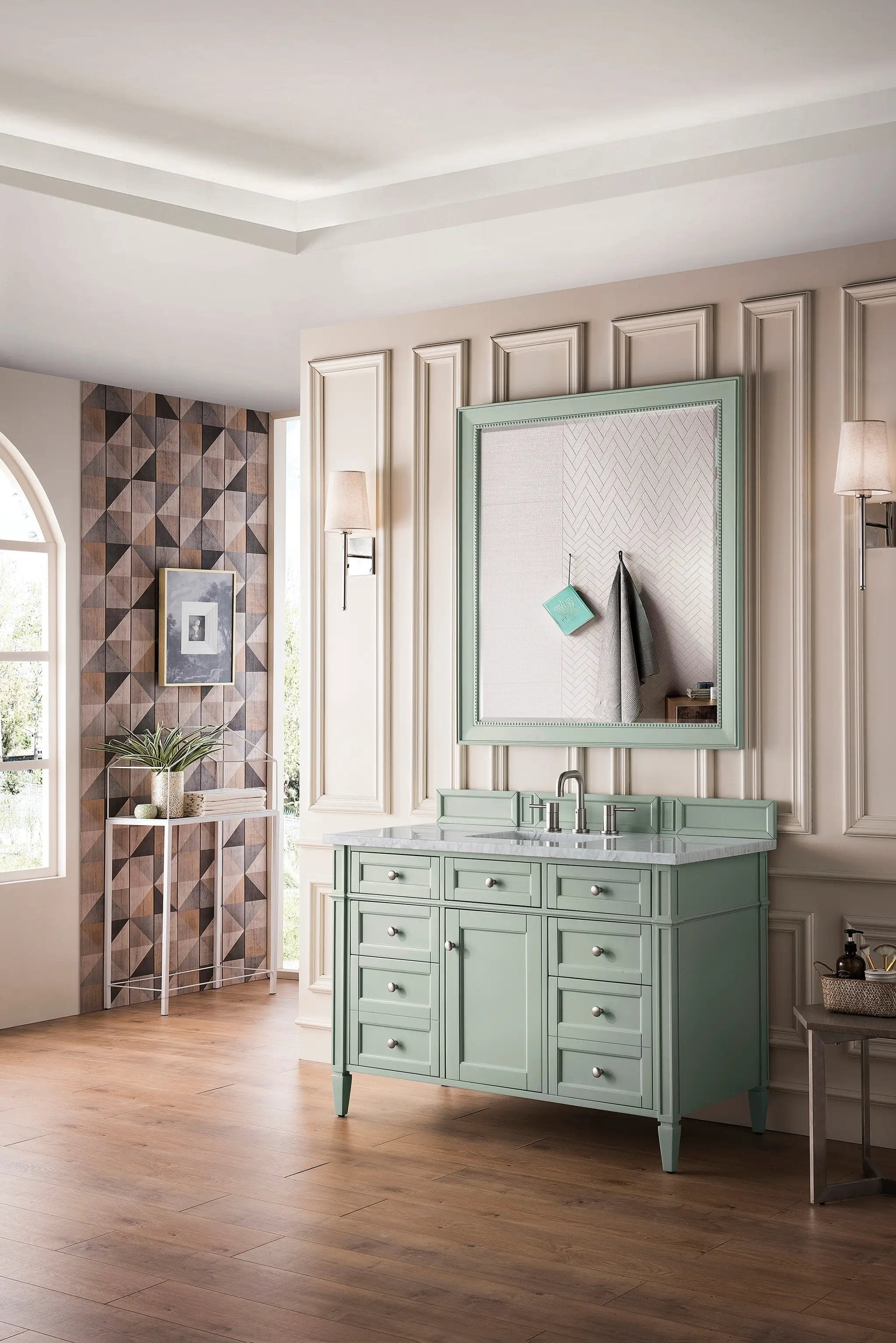 sage green vanity