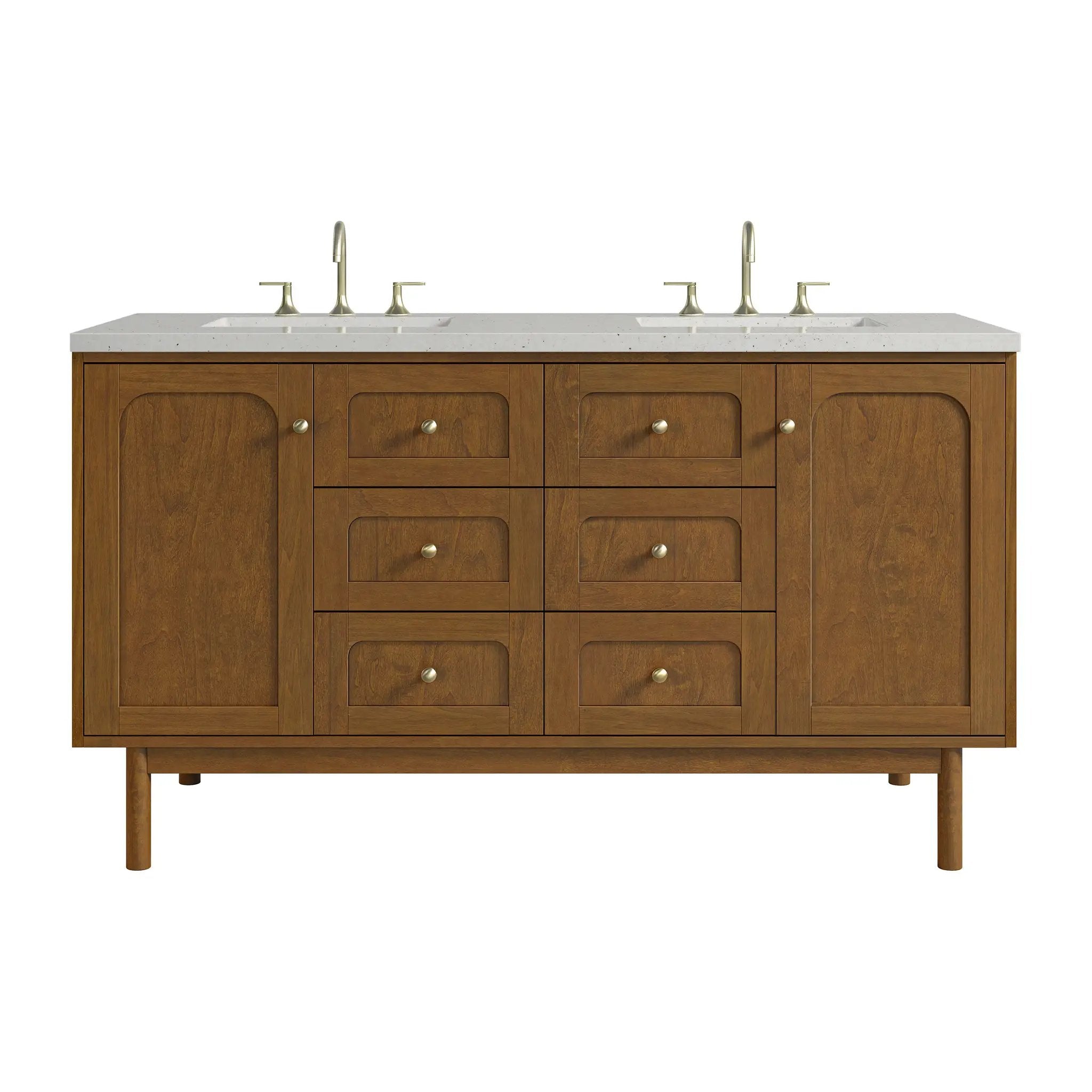 James Martin Laurent 60" Double Vanity Set - Honey Oak by James Martin Vanities