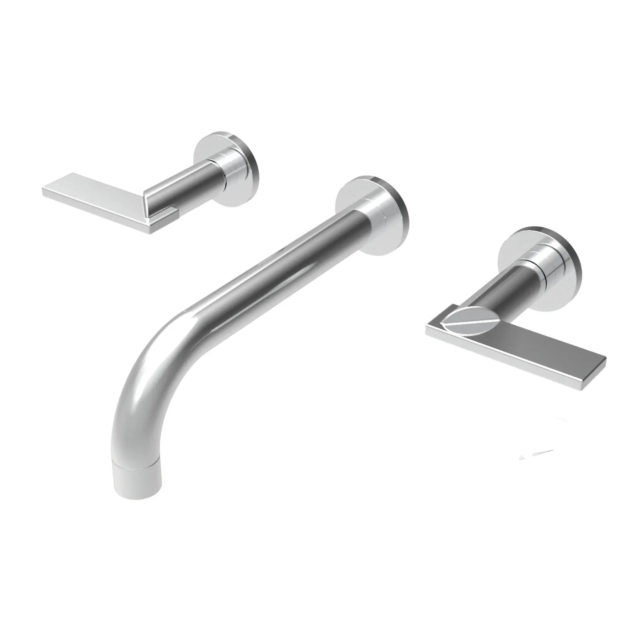 polished chrome lavatory faucet