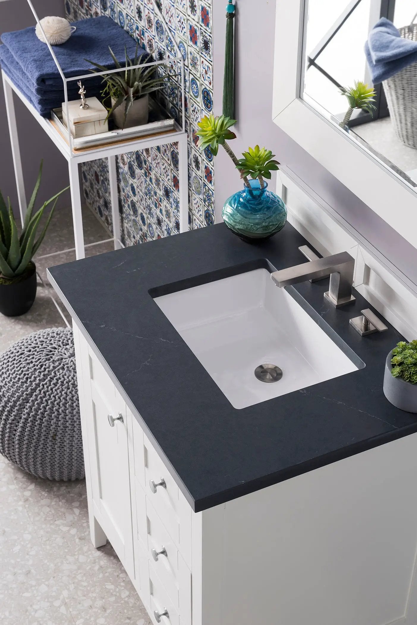bright white vanity