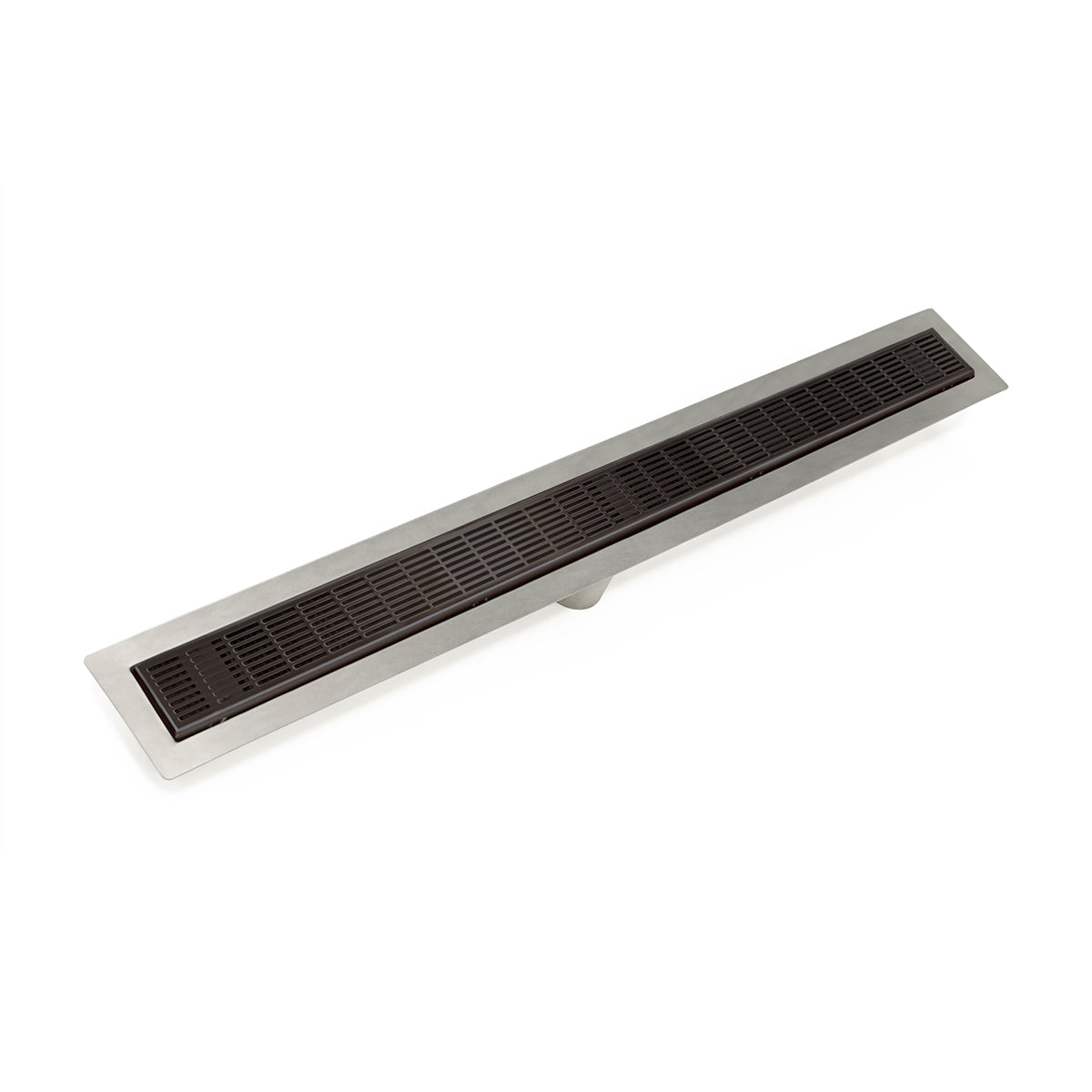 Infinity Drain 24" FF Series Fixed Flange Linear Drain Kit with 2 1/2" Perforated Slotted Grate
