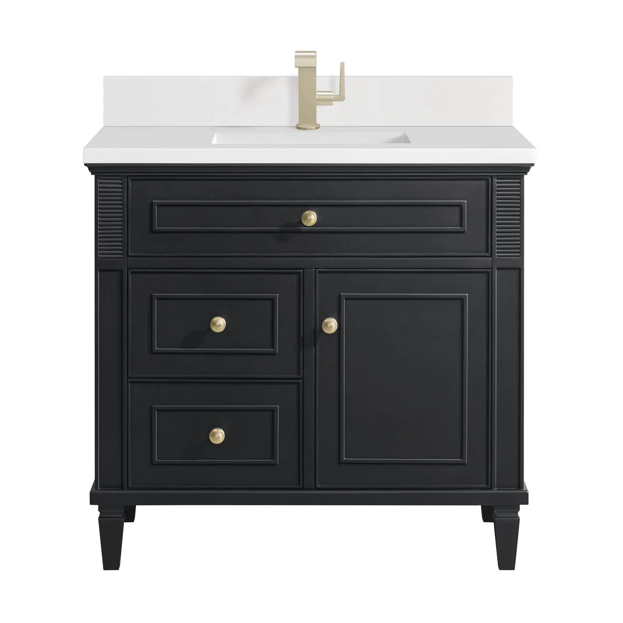 James Martin Lorelai 36" Single Vanity Set - Black Onyx by James Martin Vanities