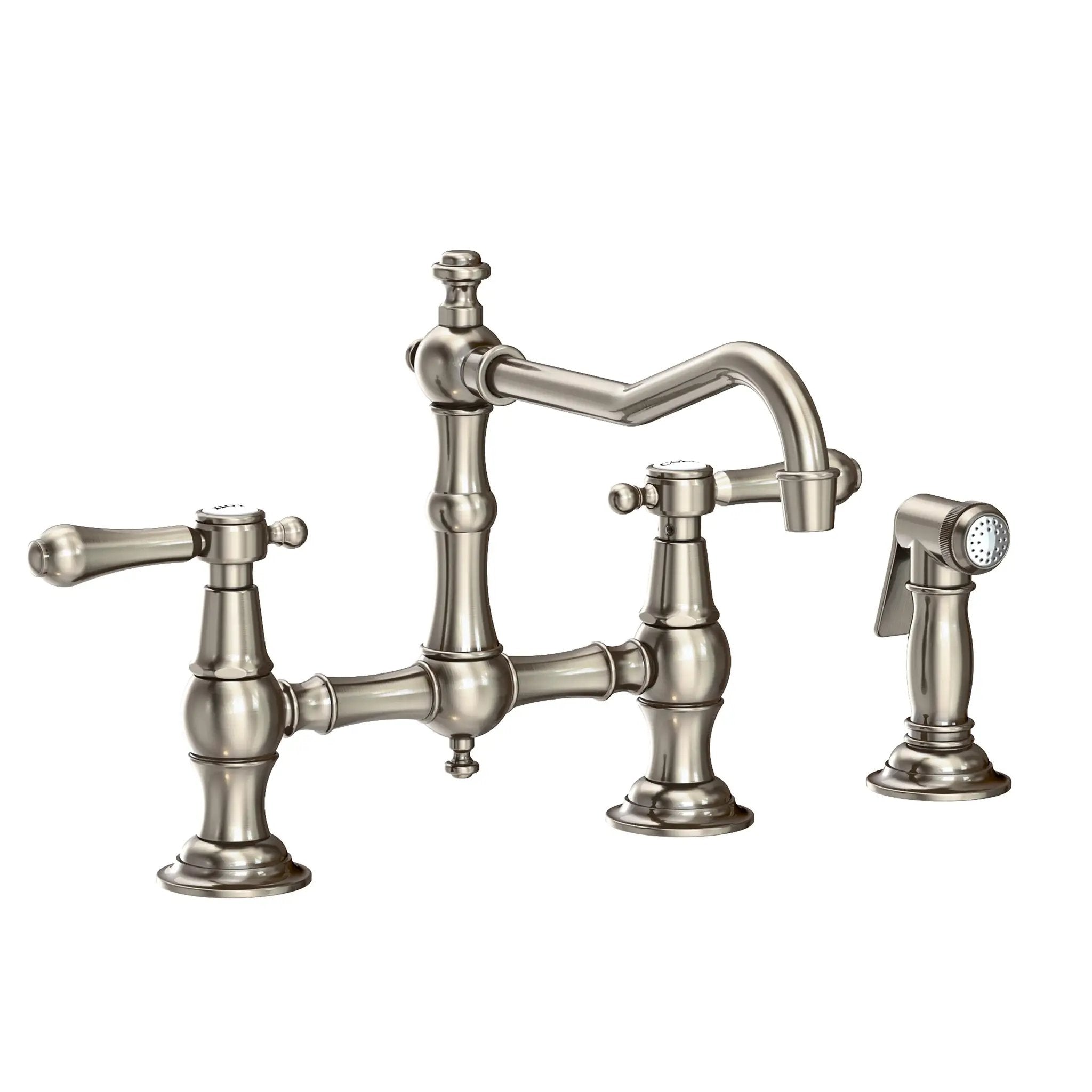 Newport Brass Chesterfield Kitchen Bridge Faucet with Side Spray by Newport Brass