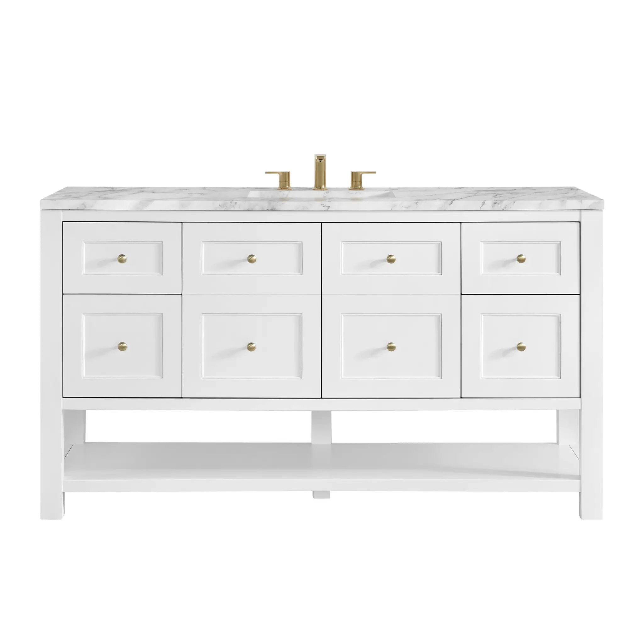 James Martin Breckenridge 60" Single Vanity Set - Bright White by James Martin Vanities