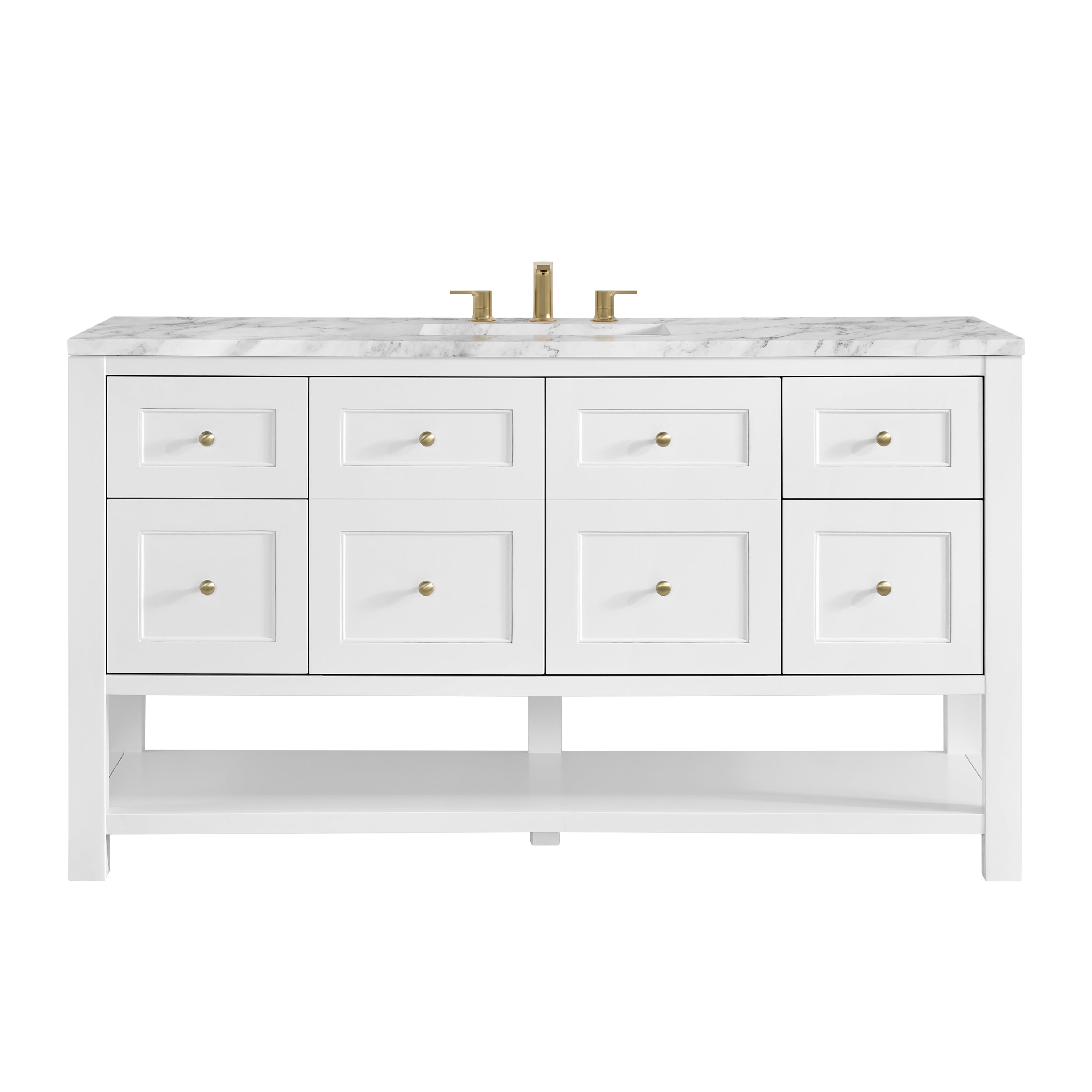 James Martin Vanities Breckenridge 60" Single Vanity - Bright White