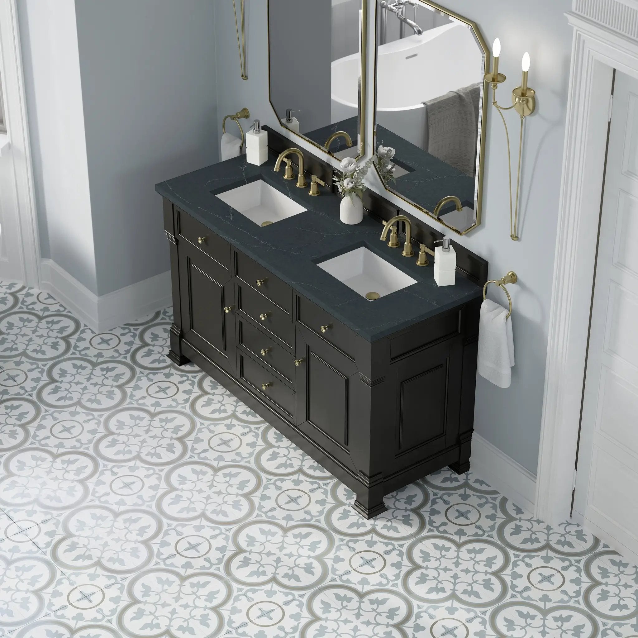 black onyx vanity